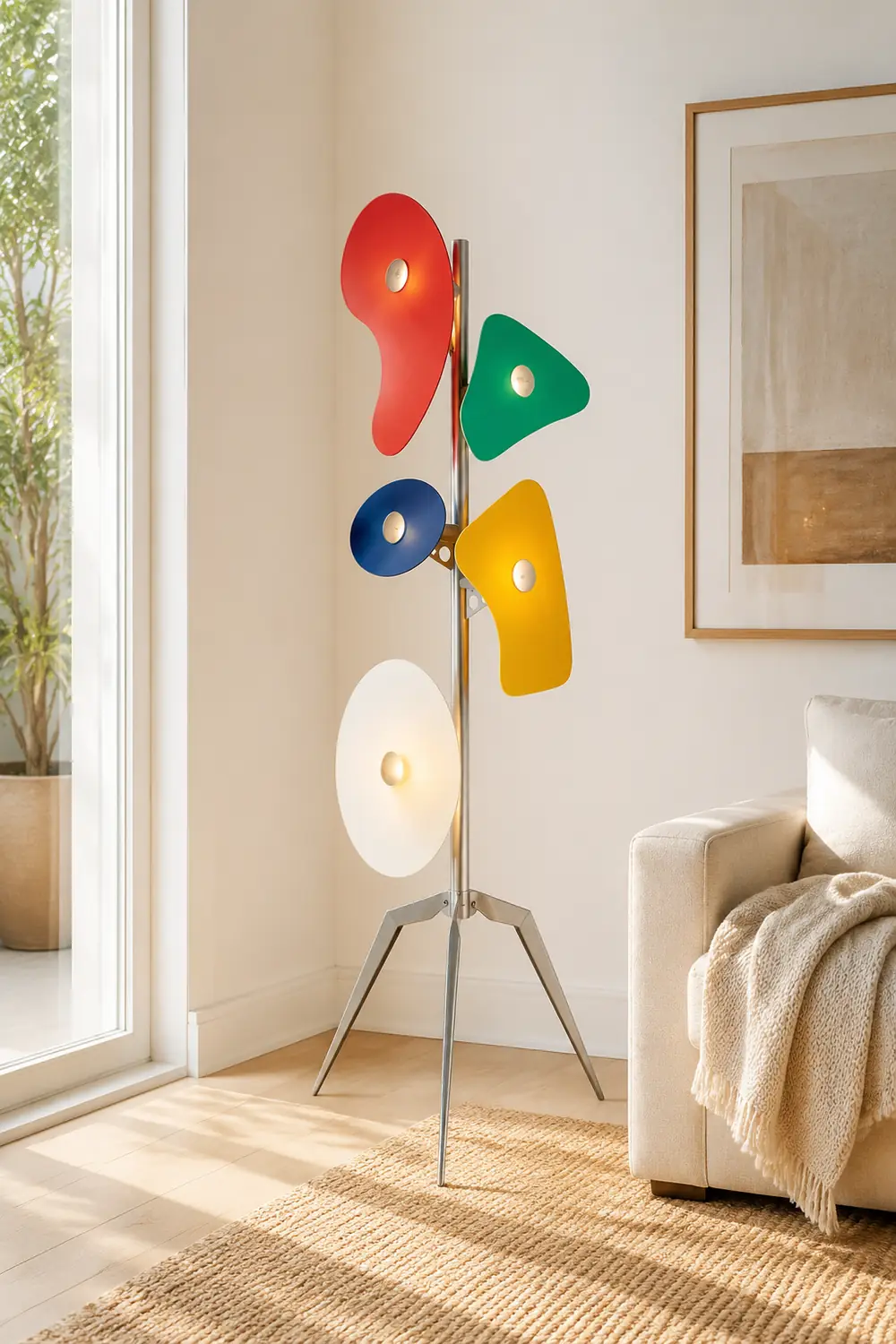 Morandi Floor Lamp Modern, ABS/Metal, Colorful, Living Room - Lumpaz