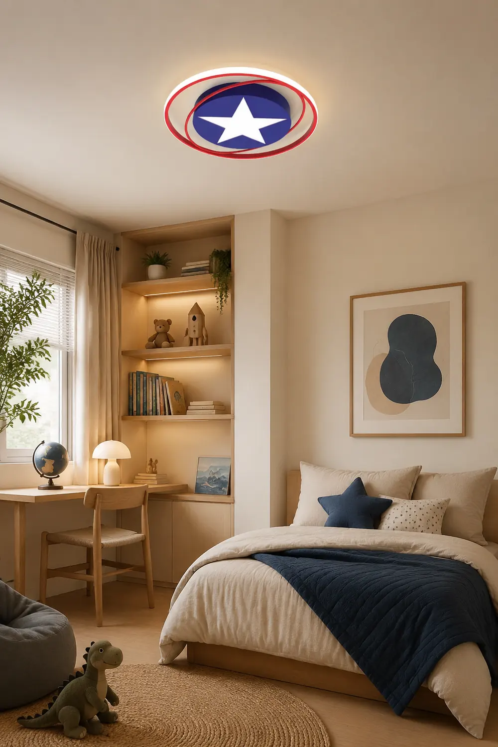 Modern Orbit Round LED Flush Mount Ceiling Light - Lumpaz