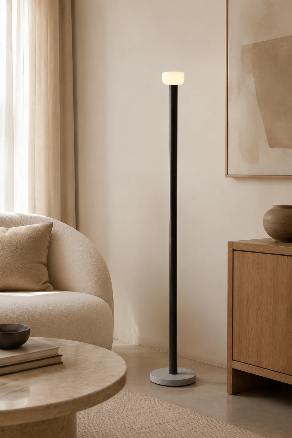 Avi Floor Lamp Nordic/Minimalist Metal, Black/White/Red/Yellow, Dining Room - Lumpaz