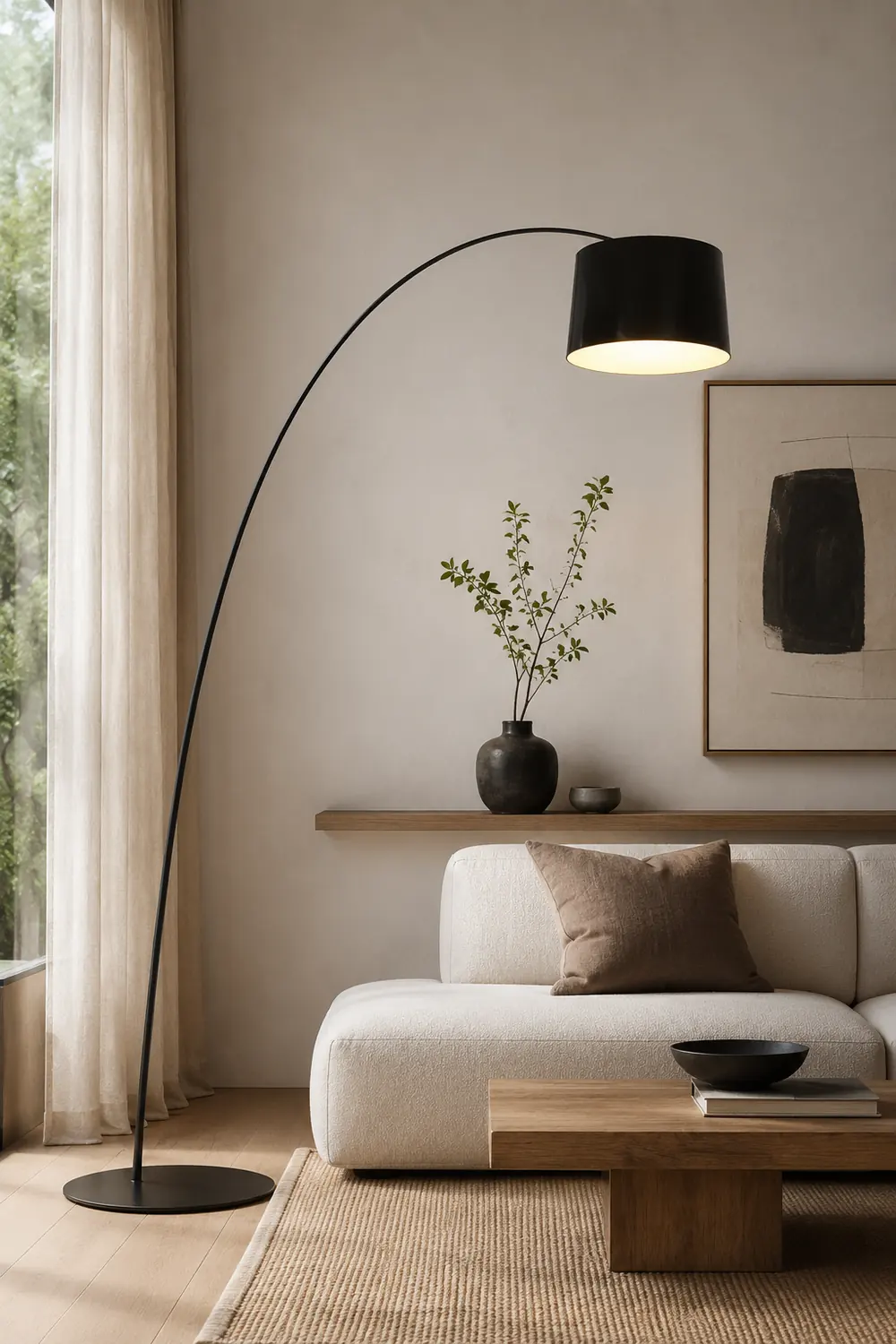 Eryn Modern Floor Lamp Metal/ Black/White/Red/Blue Bedroom - Lumpaz