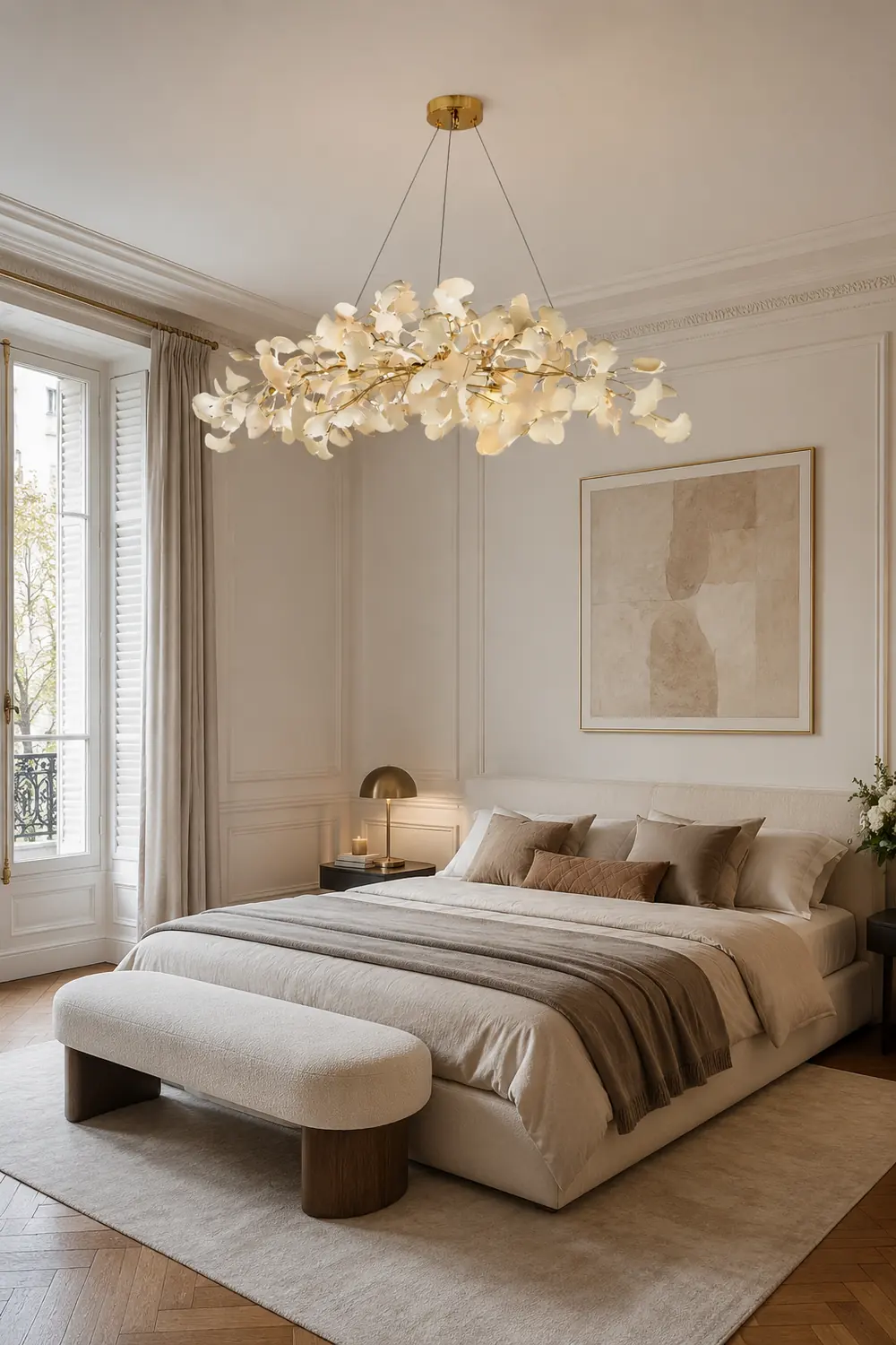 Ophelia Modern Gold Metal/Acrylic Art Deco Chandelier Living Room - Lumpaz