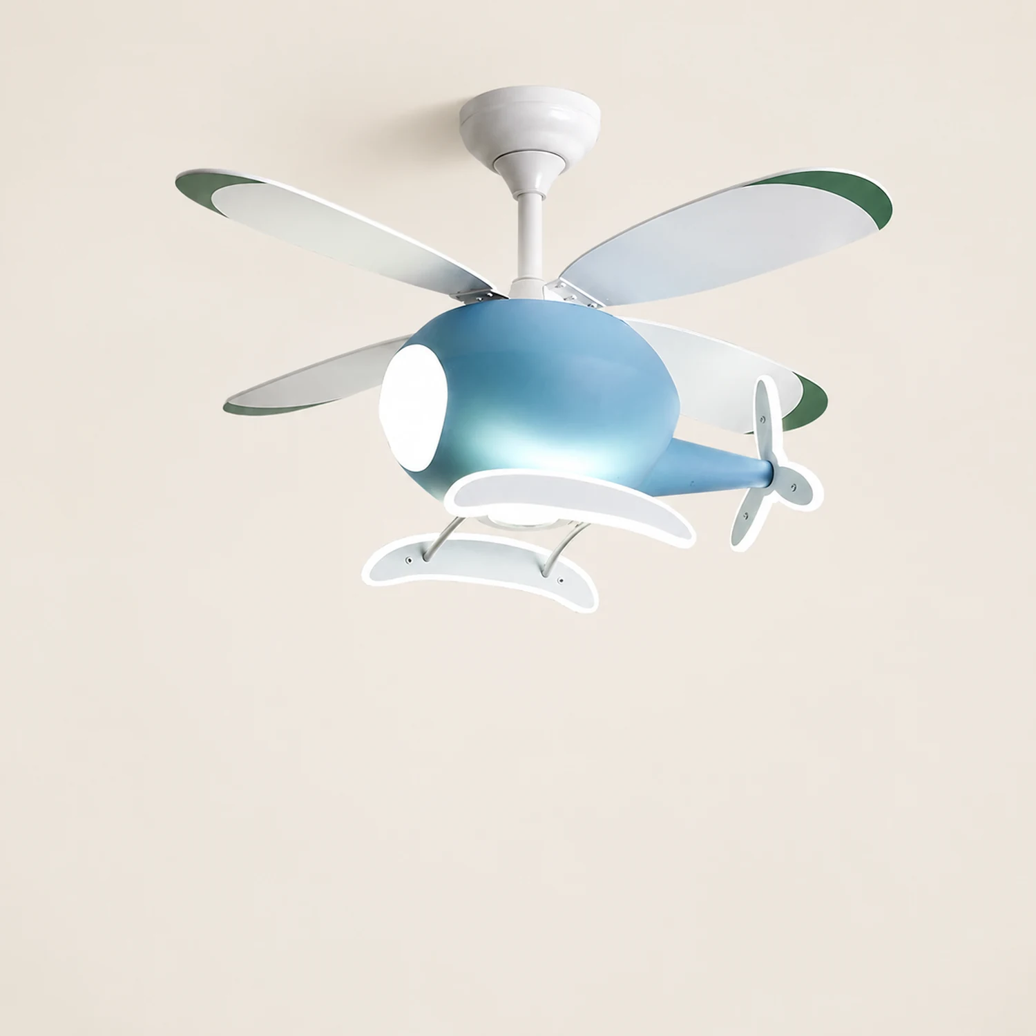 Minori 4-Blade Blue Jet DC Ceiling Fan with Light, Summer, 31.5'' - Lumpaz