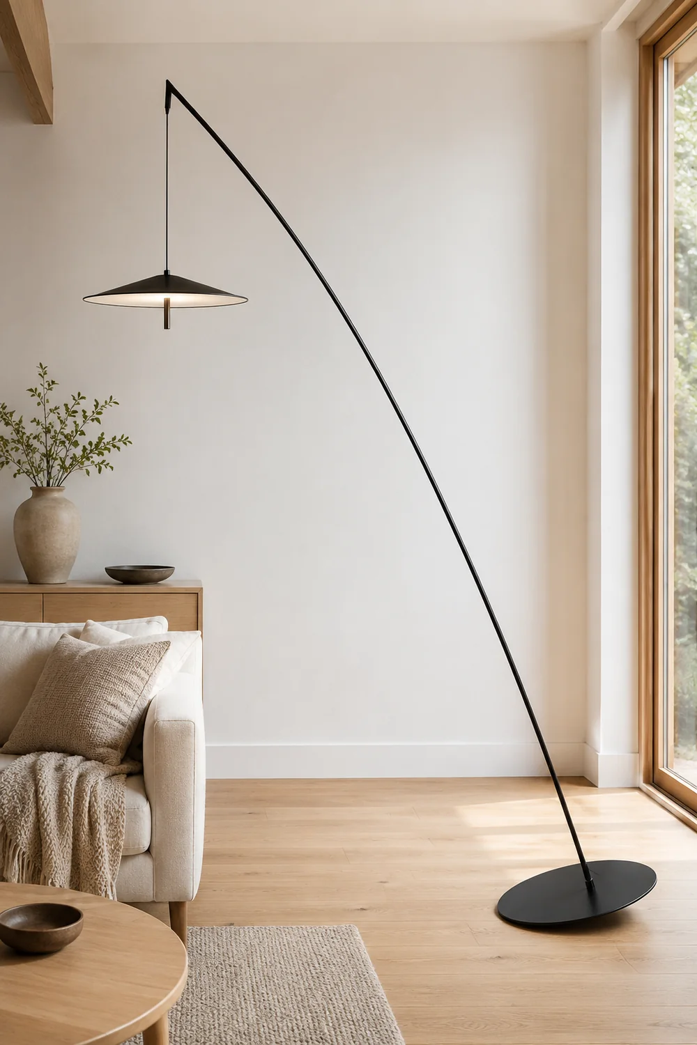 Salgado Frisbee Fishing Rod Floor Lamp, Living Room - Lumpaz