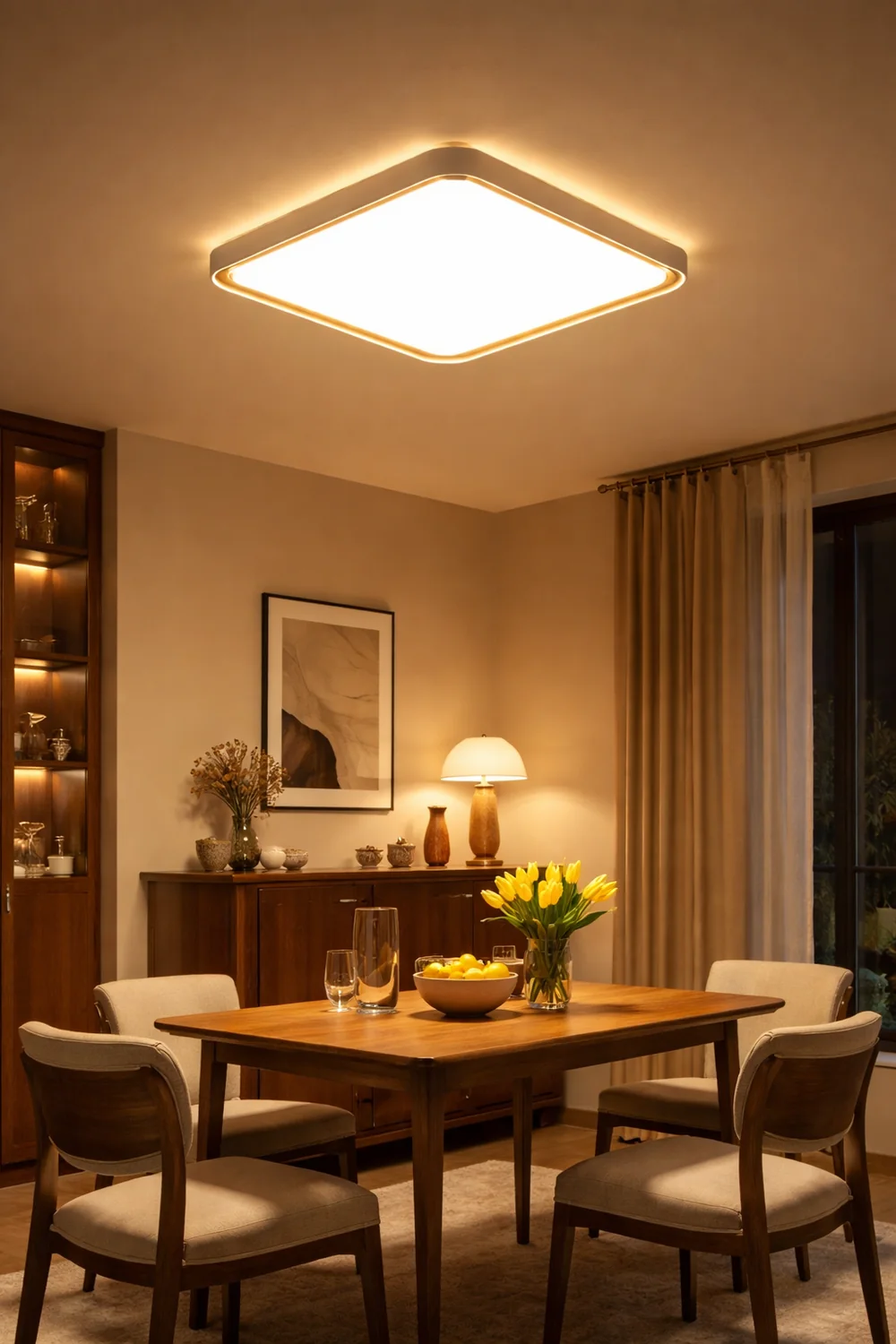 Quinn Minimalist Round/Square Metal/Acrylic Flush Mount Ceiling Light, Gold - Lumpaz
