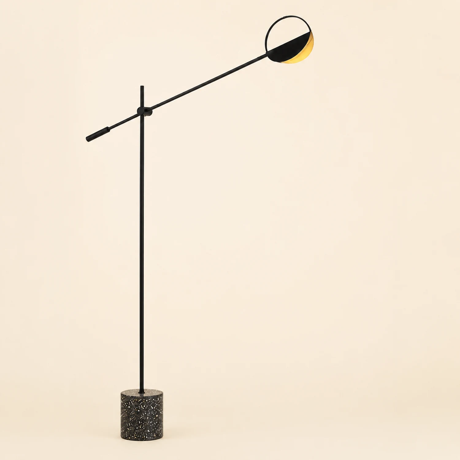 Salgado Nordic Modern Minimalist Floor Lamp, Black/Gold - Lumpaz