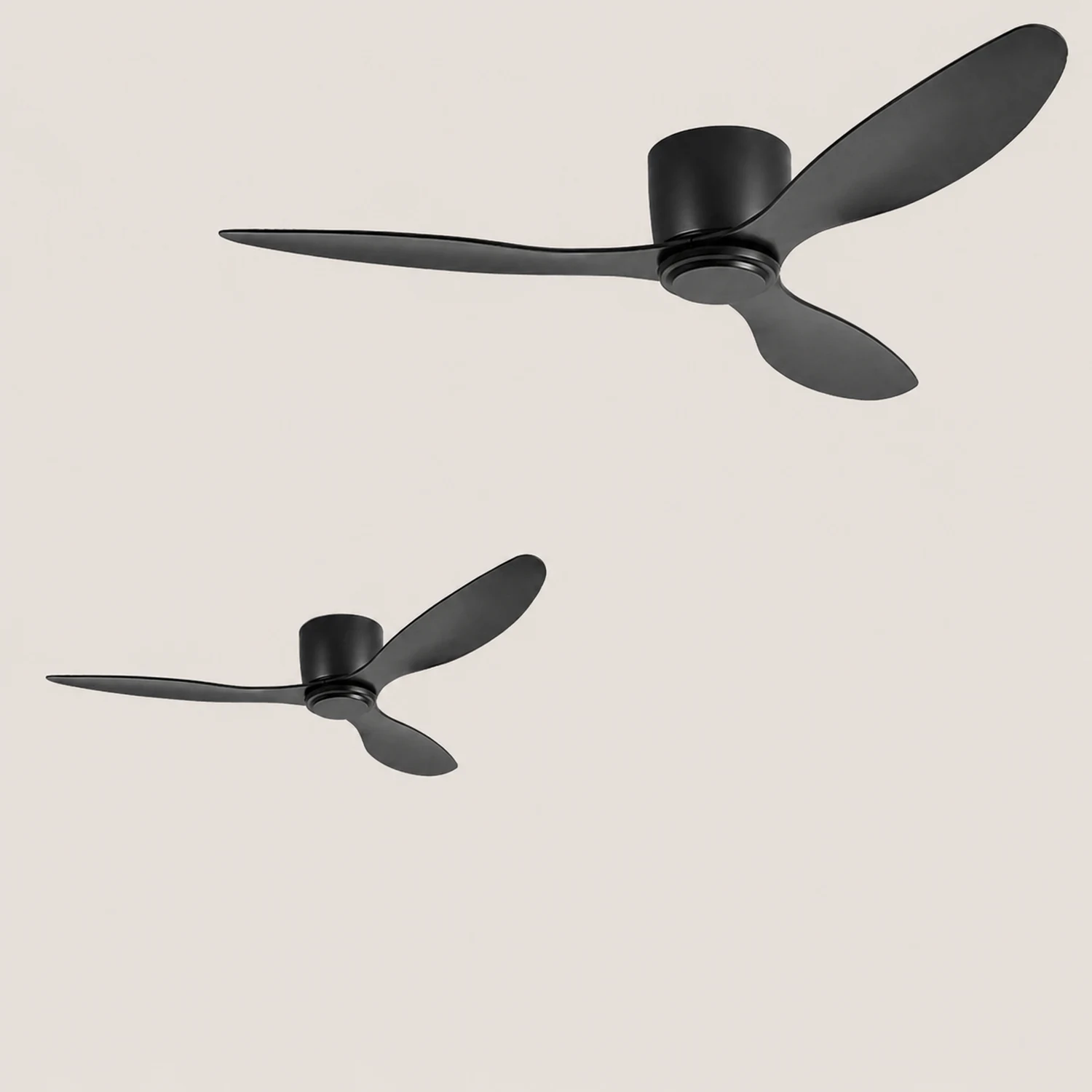 Walters Minimalist 3-Blade DC Ceiling Fan with Light, Black & White - Lumpaz