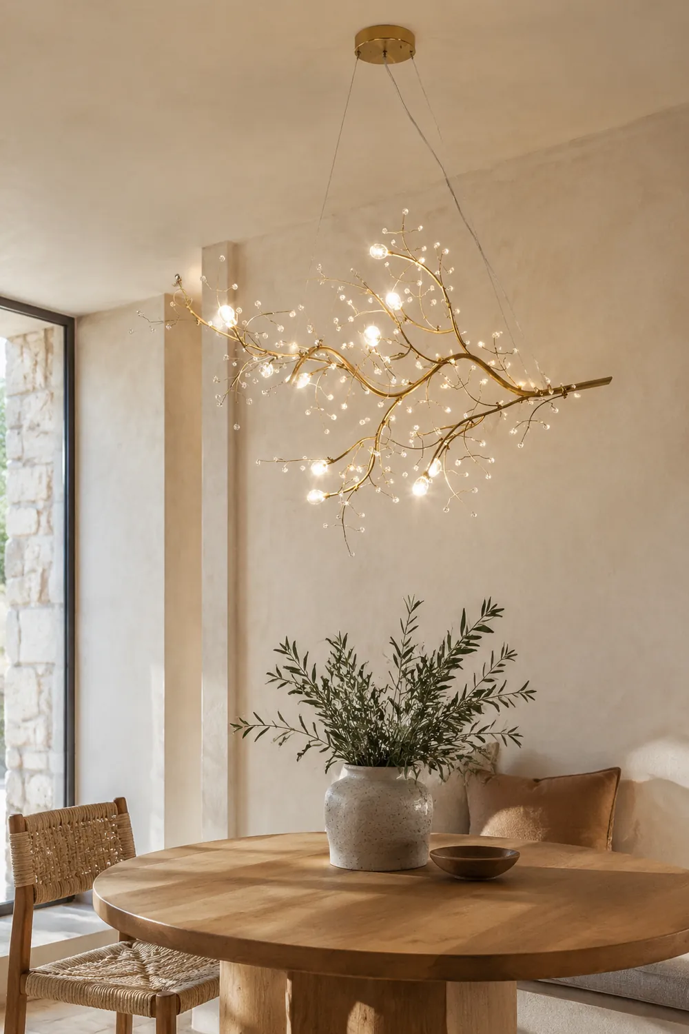 Ophelia Romantic Art Deco Branch Pendant Light Gold/Black/Silver Living Room - Lumpaz