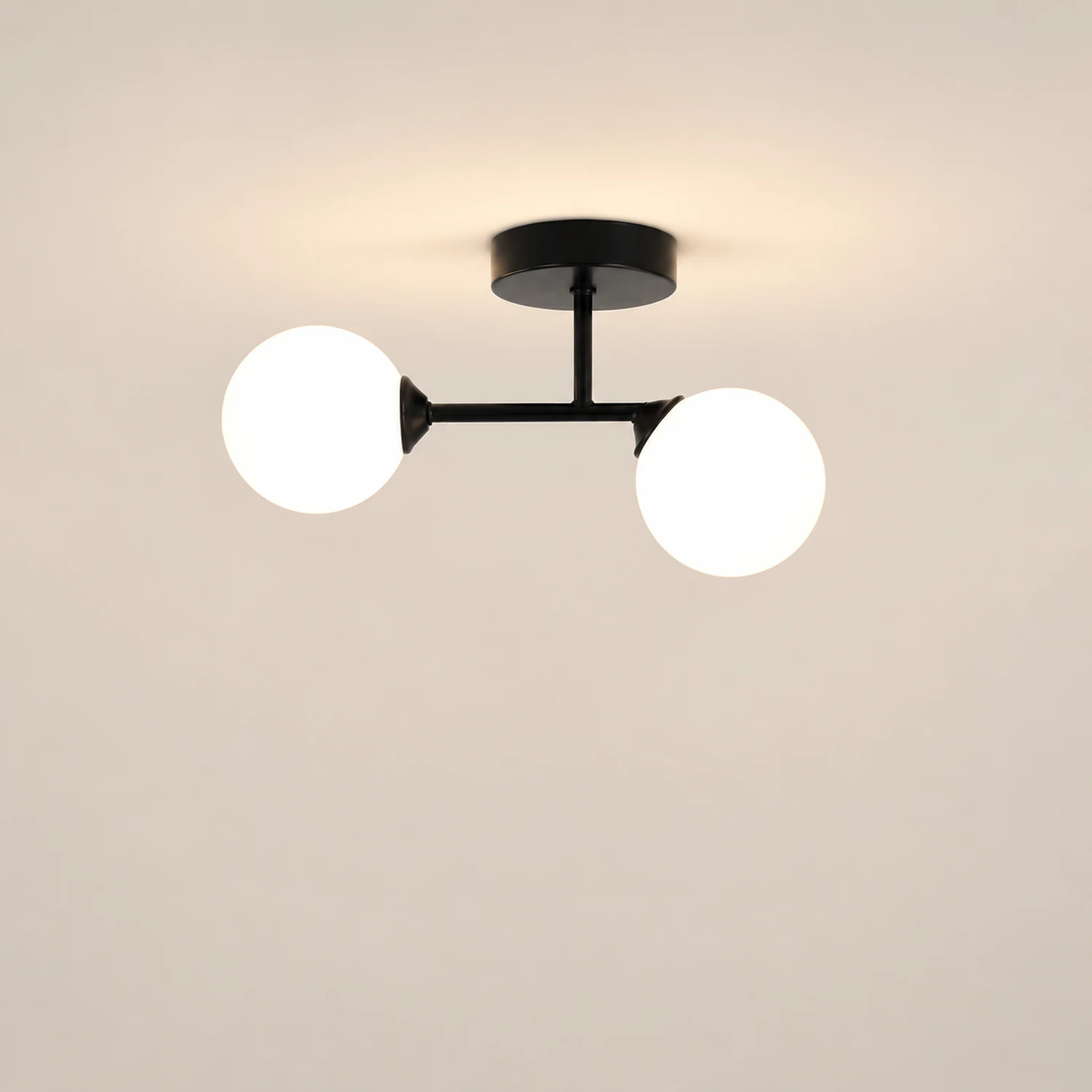 Valentina Semi-Flush Mount Ceiling Light, 2 Color, 12" - Lumpaz
