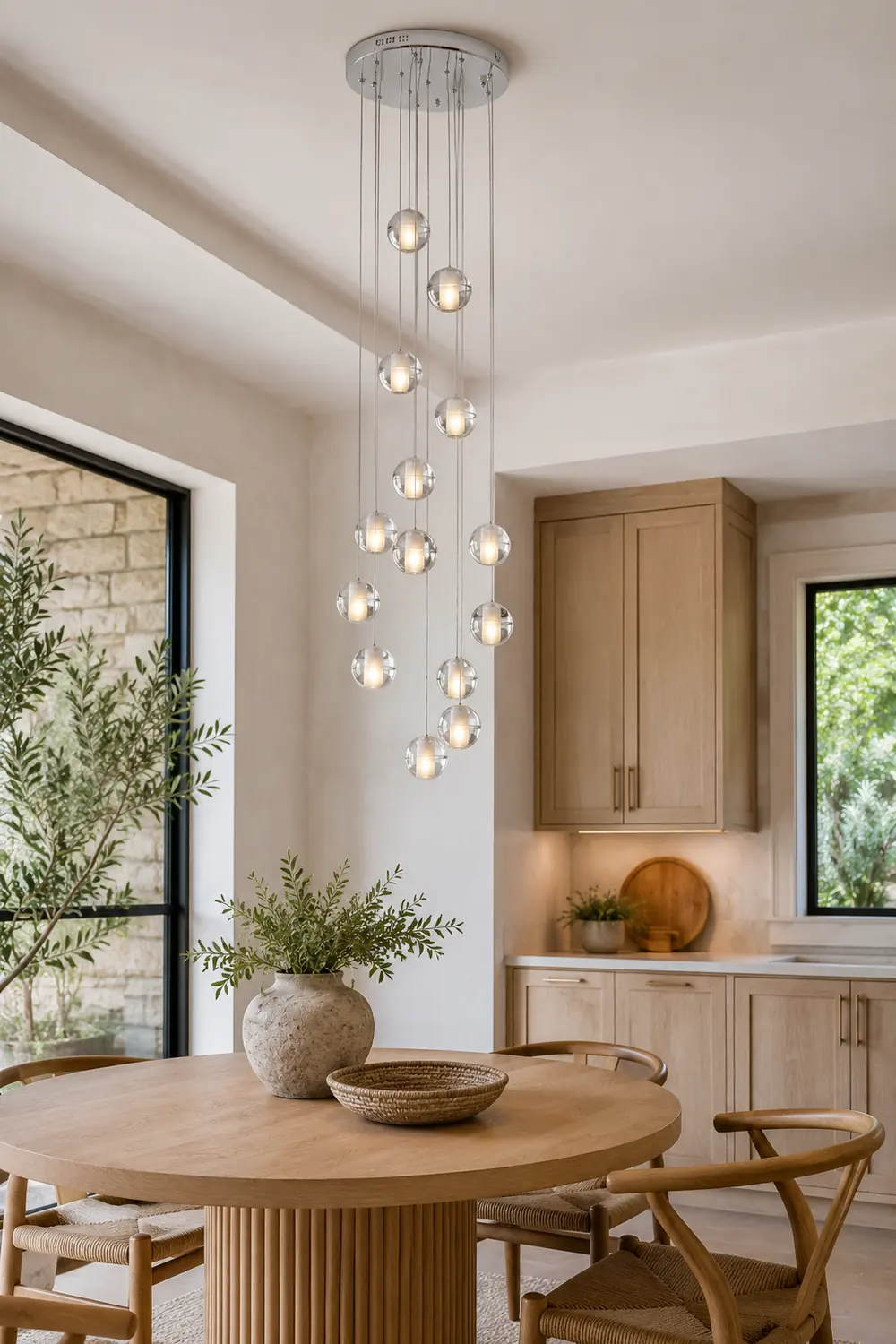 Hailie Modern Multi Clean Globe Pendant Light, Foyer - Lumpaz