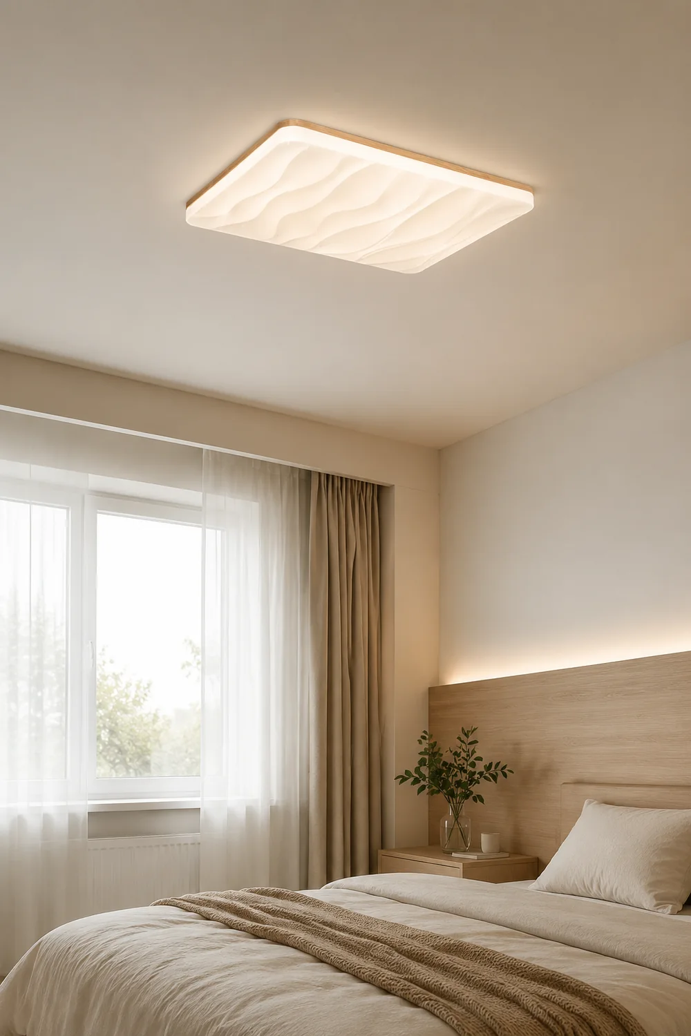 Ozawa LED Geometric Flush Mount Ceiling Light, White - Lumpaz