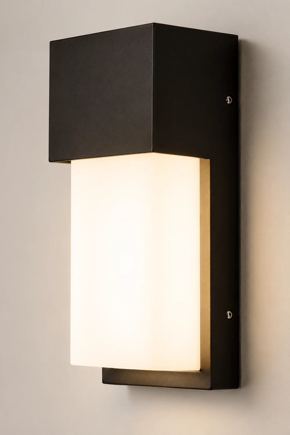 Rectangular Waterproof LED 10W Black Outdoor Wall Light - Lumpaz