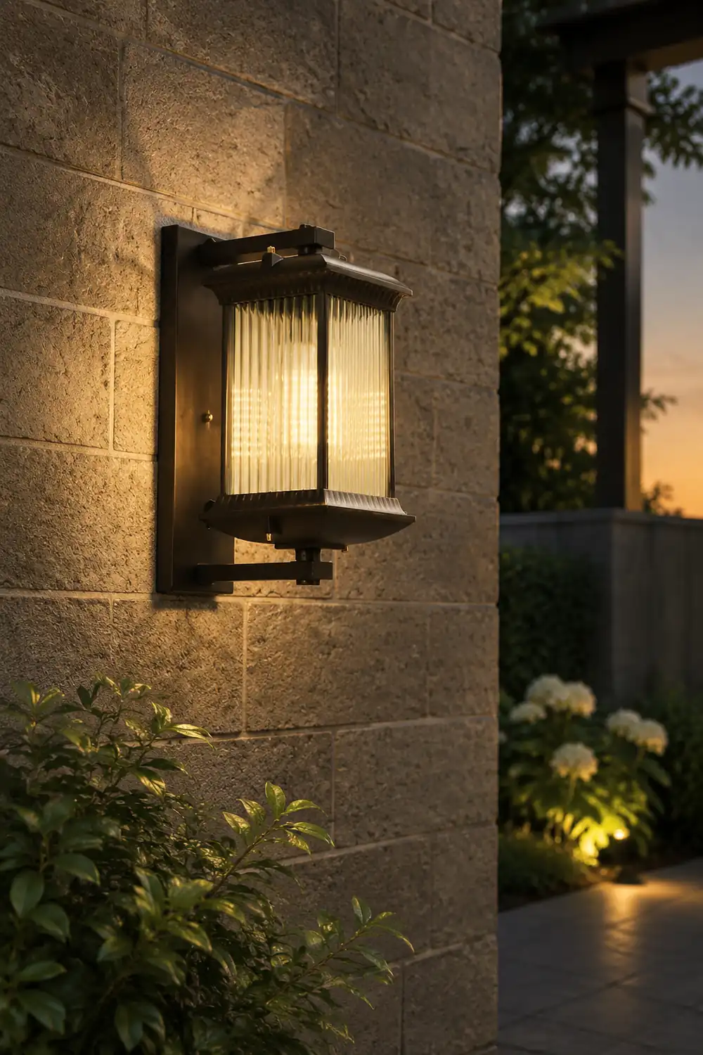 Outdoor Waterproof Creative Glass Shade Brown Retro Exterior Wall Lights复制 - Lumpaz