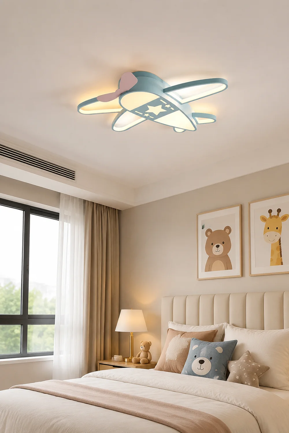 Morandi Modern Airplane Shaped Flush Mount Ceiling Light - Lumpaz