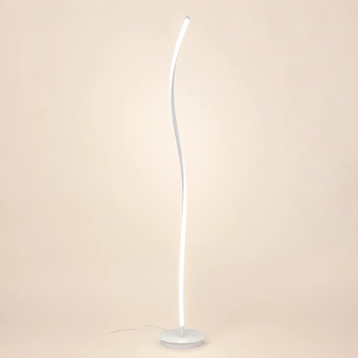 Modern Linear Metal Acrylic Floor Lamp, Black/White - Lumpaz