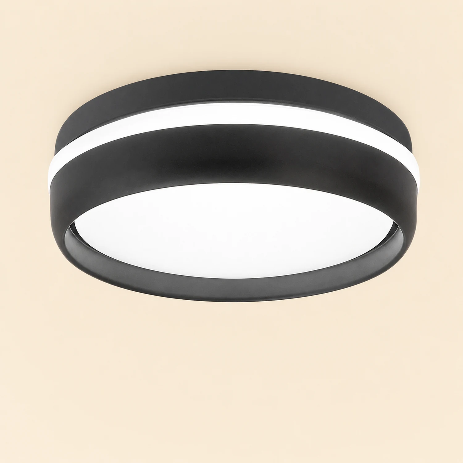 Quinn Flush Mount Ceiling Light Black/White - Lumpaz