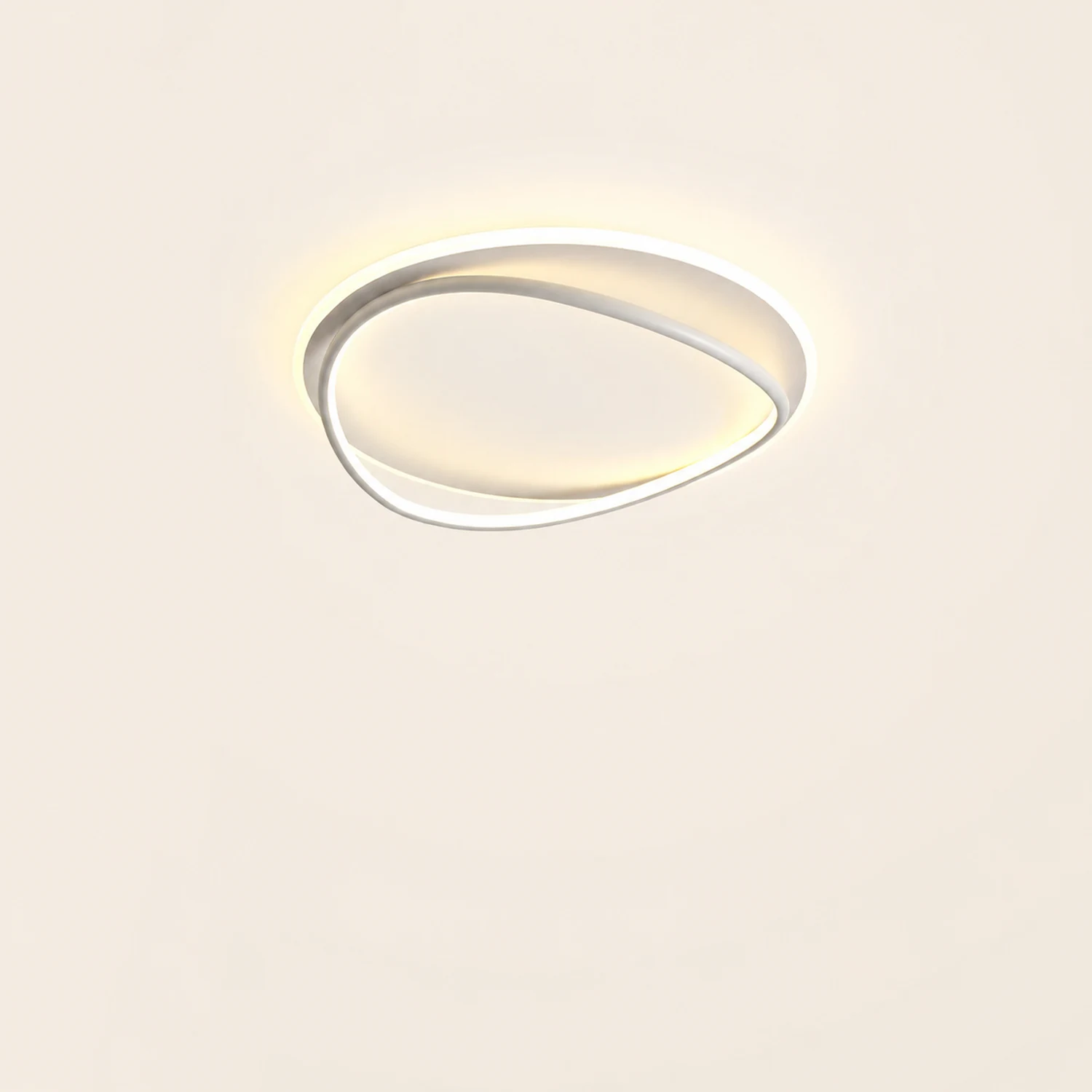 Quinn Flush Mount Ceiling Light Ring Modern, Black/White, Dining Room - Lumpaz