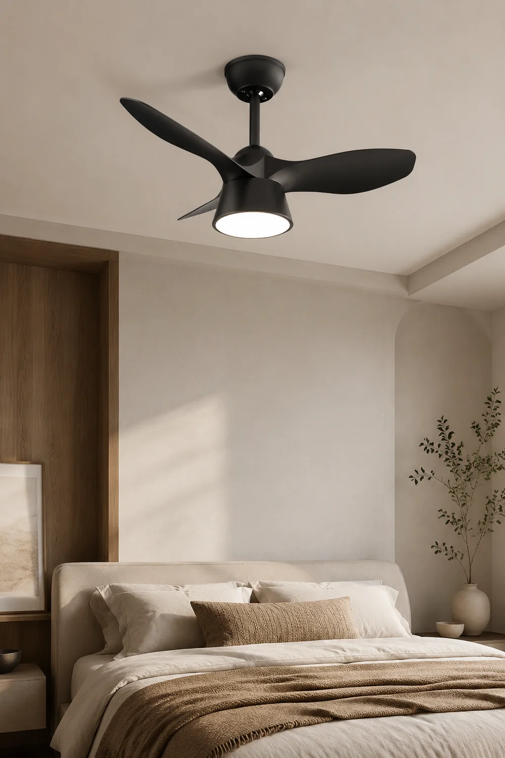 Walters Ceiling Fan with Light, 3 Color, 31.5" - Lumpaz