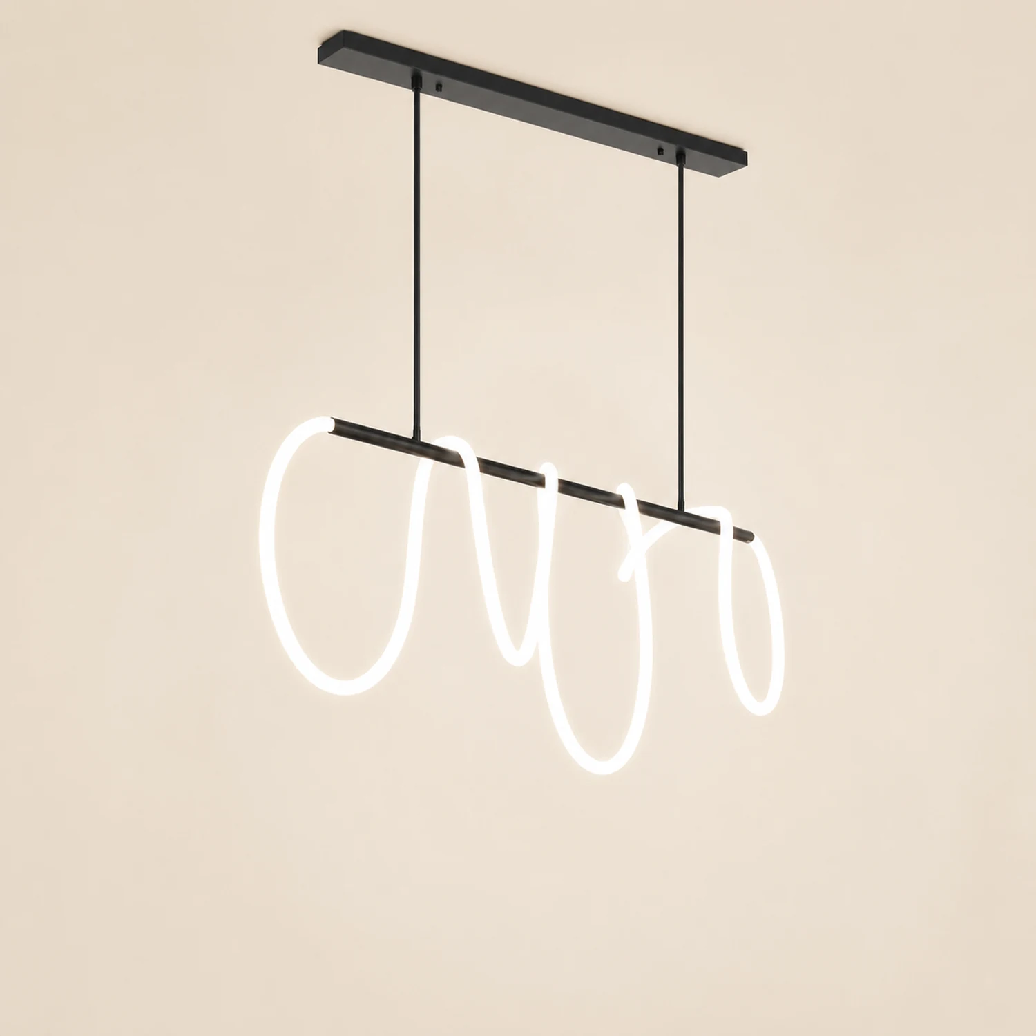 Curved & Linear Semi Flush Mount Ceiling Light, Gold - Lumpaz