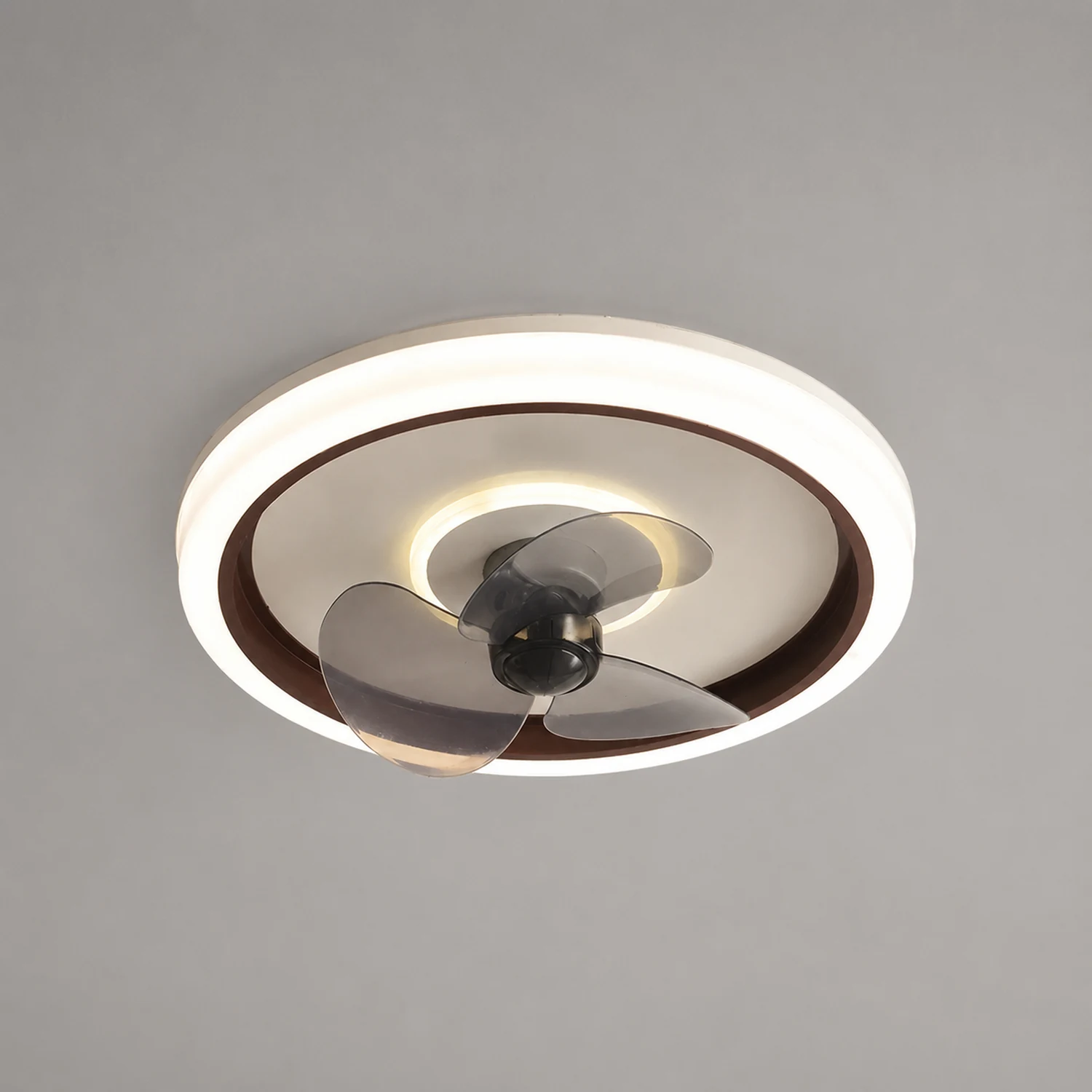 Edge 2-Light Ring Ceiling Fan with Light, 4 Color, DIA 20" - Lumpaz