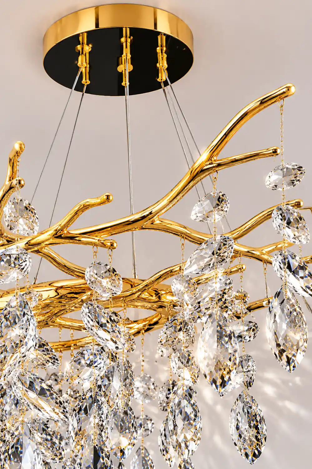 Marilyn Contemporary Gold Glass Crystal Chandelier - Lumpaz