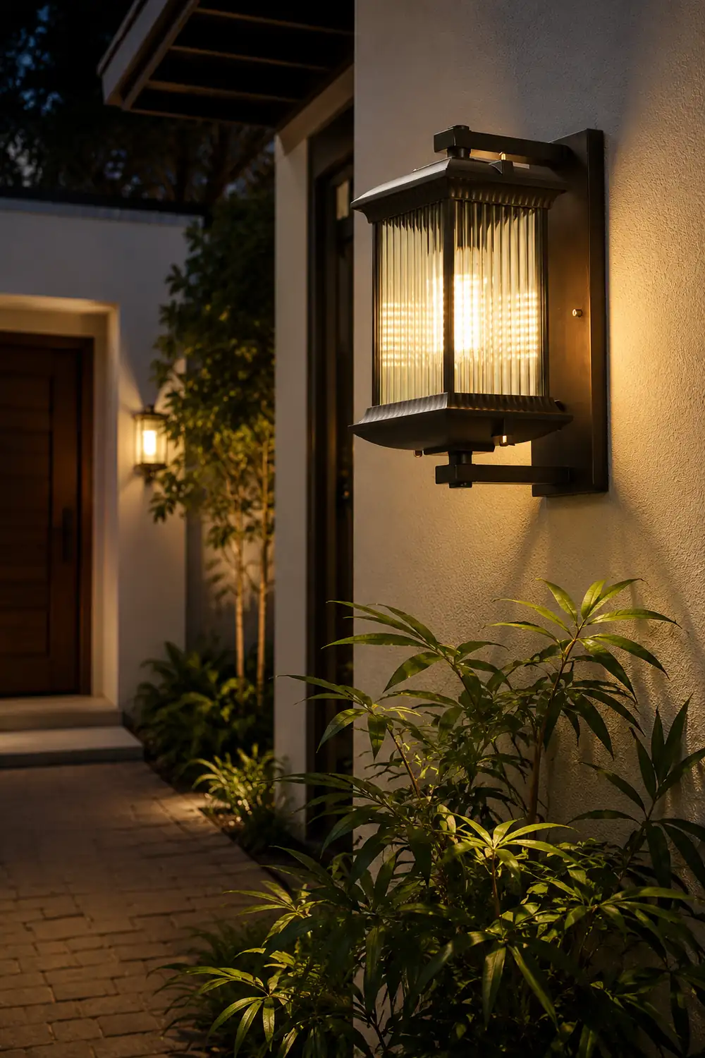 Outdoor Waterproof Creative Glass Shade Brown Retro Exterior Wall Lights复制 - Lumpaz