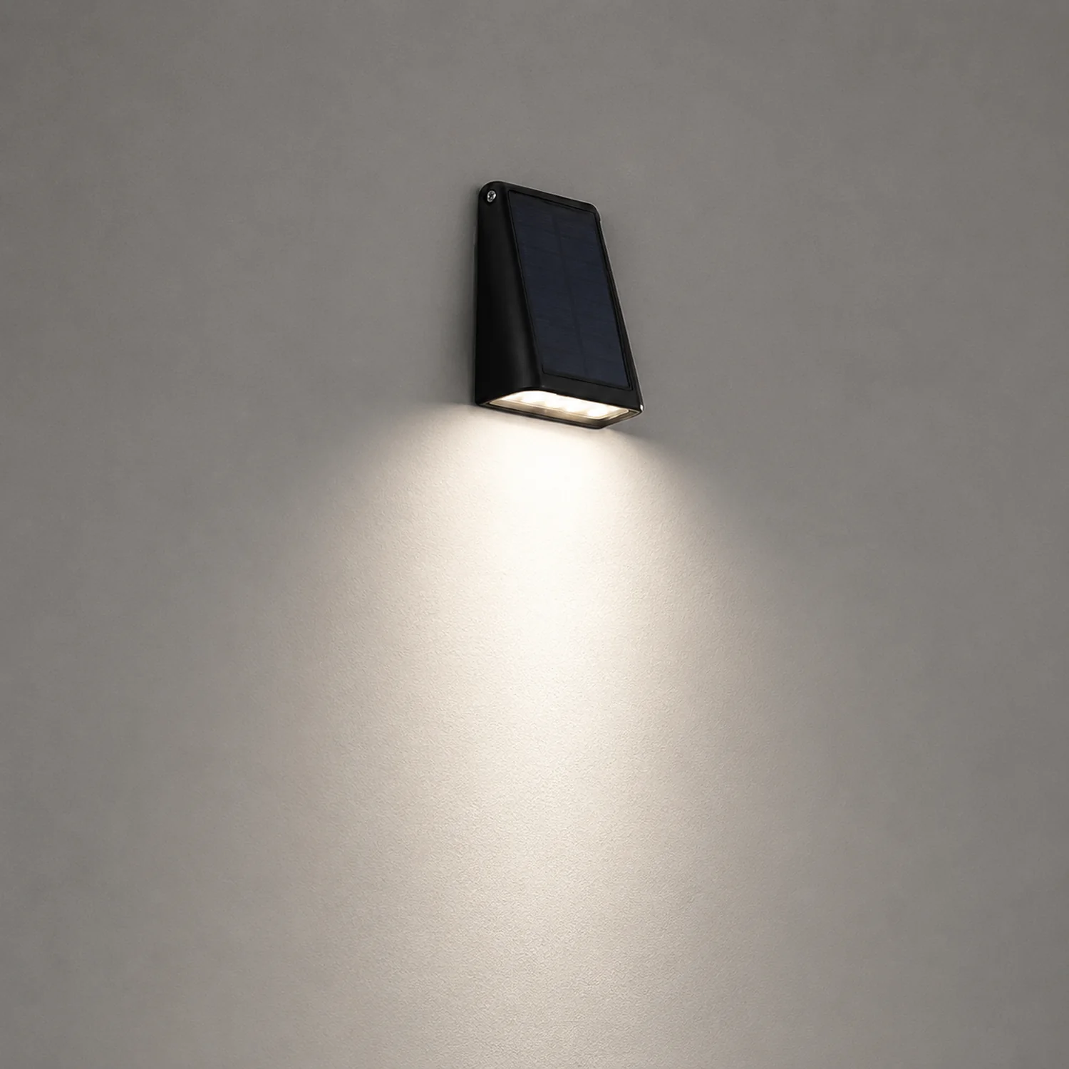 90° Adjustable Intelligent LED Waterproof Black Modern Solar Wall Lights - Lumpaz