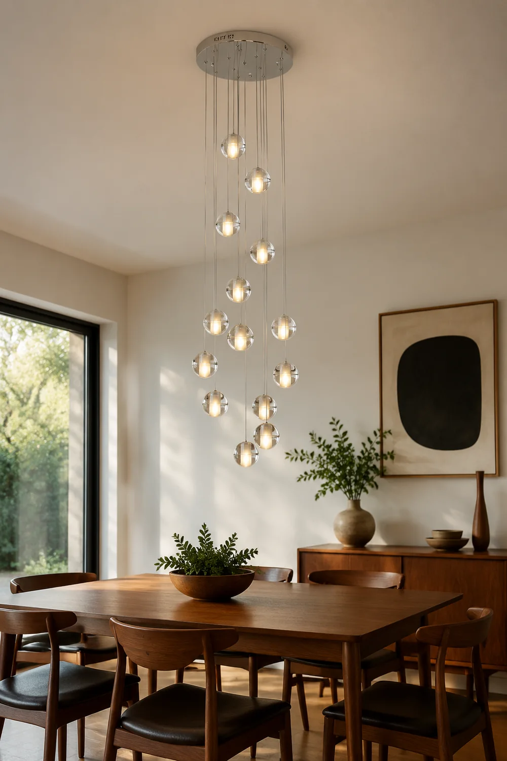 Hailie Modern Multi Clean Globe Pendant Light, Foyer - Lumpaz