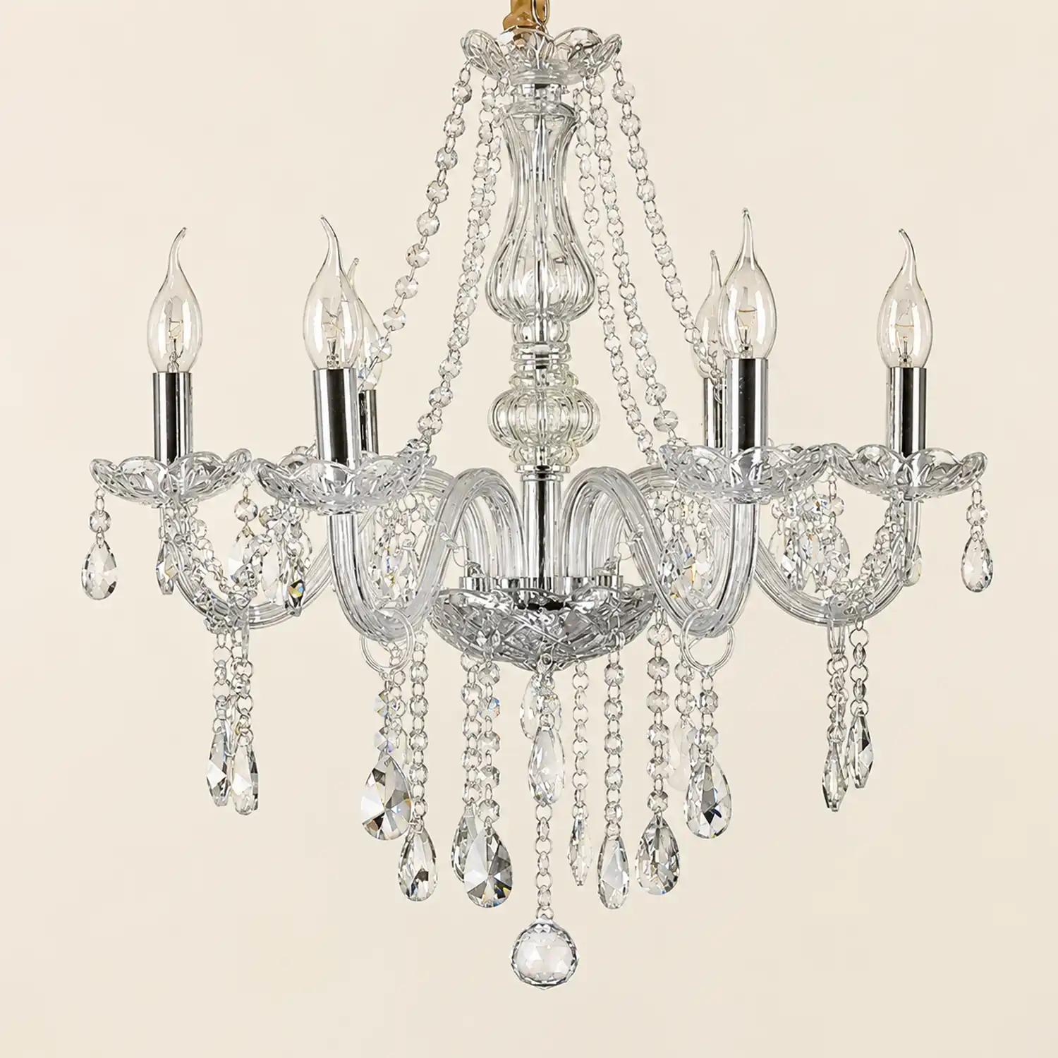 Silva Luxury Candlestick Crystal Chandelier, Clear - Lumpaz