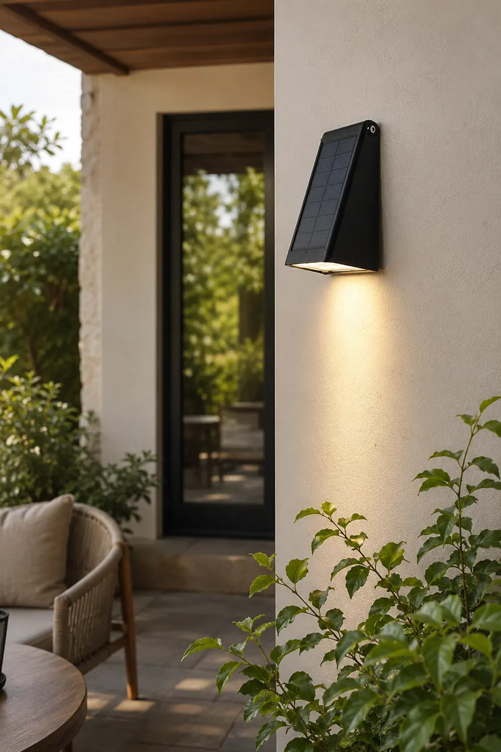 90° Adjustable Intelligent LED Waterproof Black Modern Solar Wall Lights - Lumpaz
