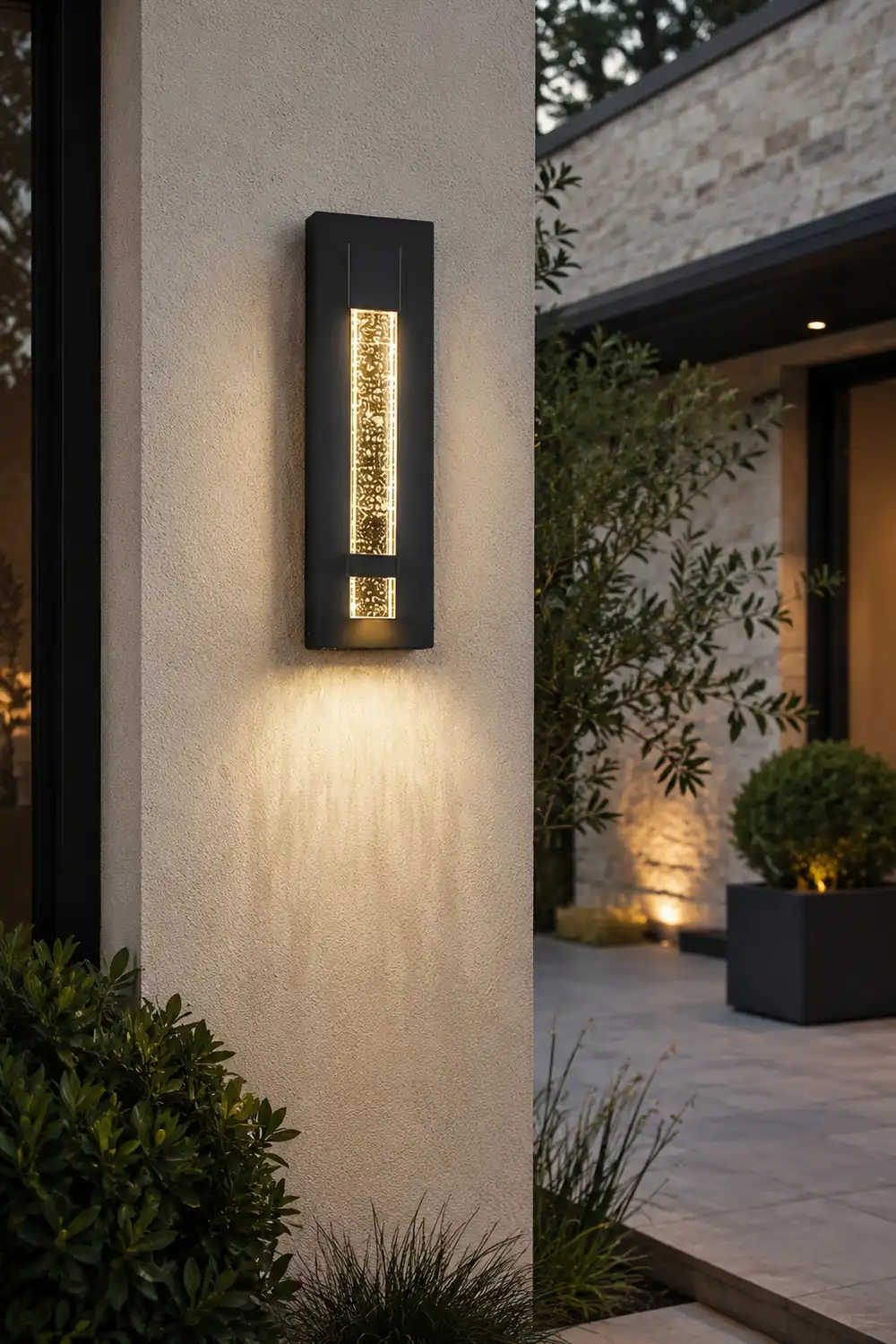11.8 Inch Waterproof Hardwired Bubbles Glass Outdoor Wall Light - Lumpaz