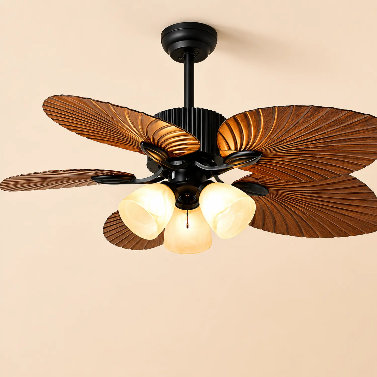 Bella 5-Blade Rustic DC Ceiling Fan with Light, Summer, 52'' - Lumpaz