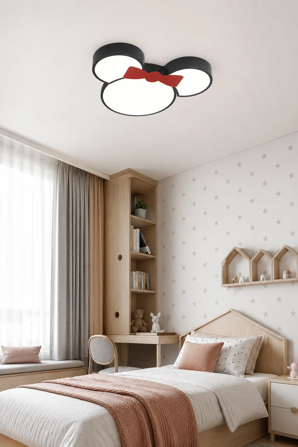 Freja Cartoon Mouse Flush Mount Ceiling Light, 2 Style - Lumpaz