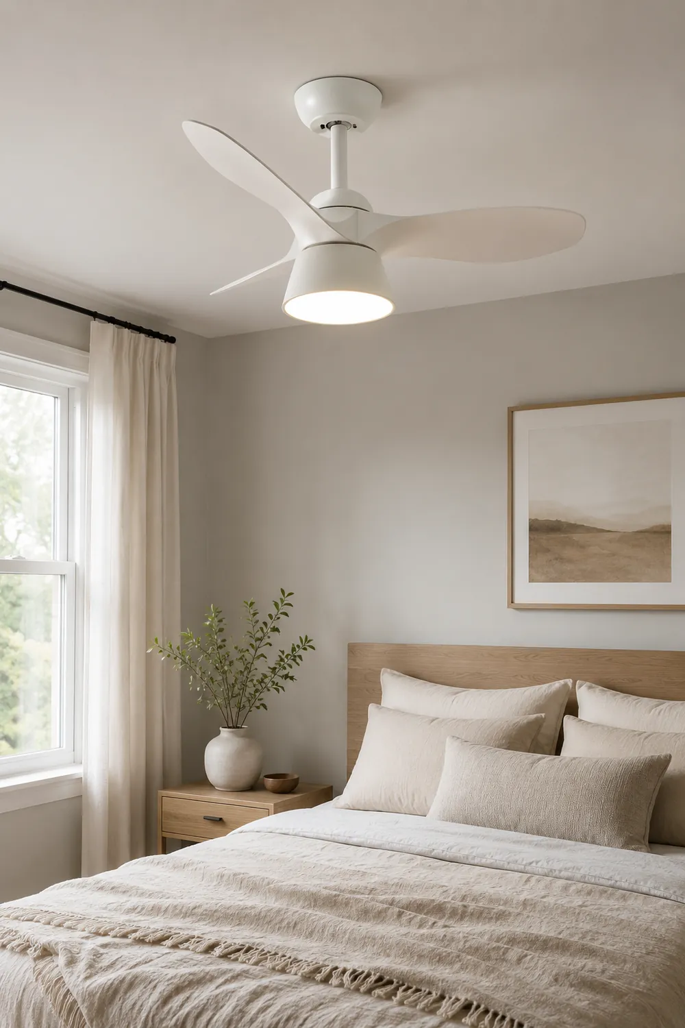 Walters Ceiling Fan with Light, 3 Color, L 33" - Lumpaz