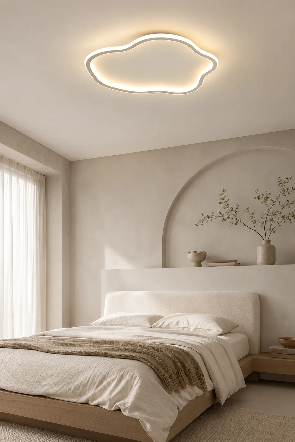 Quinn Modern Metal/Acrylic Flush Mount Ceiling Lights, White/Black - Lumpaz