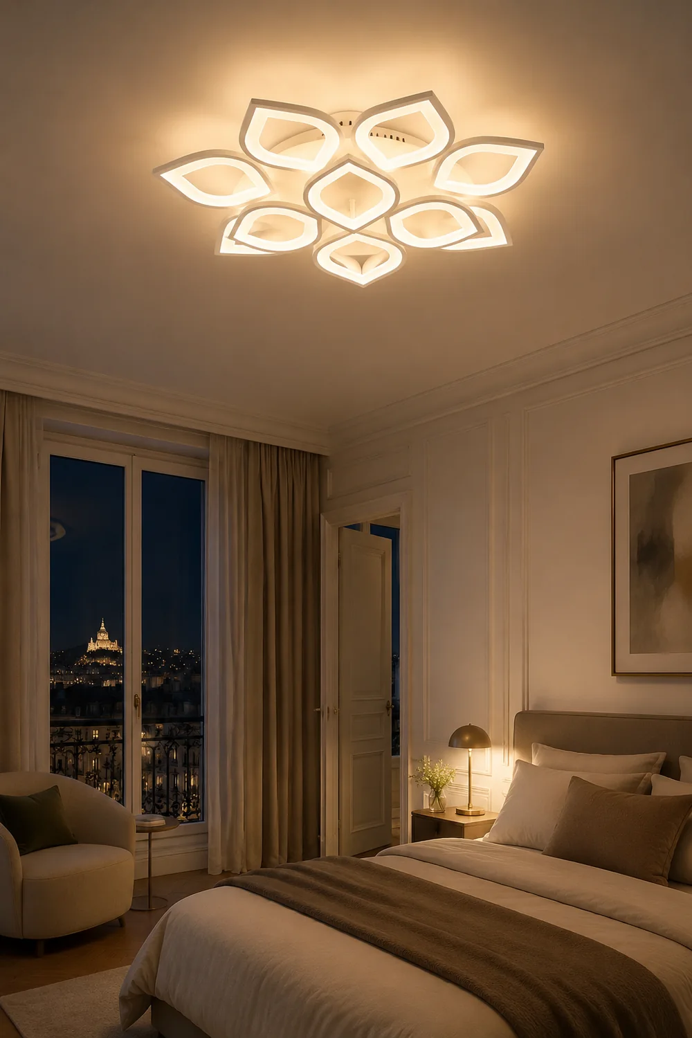 Hana Modern Designer Flower Flush Mount Ceiling Light - Lumpaz