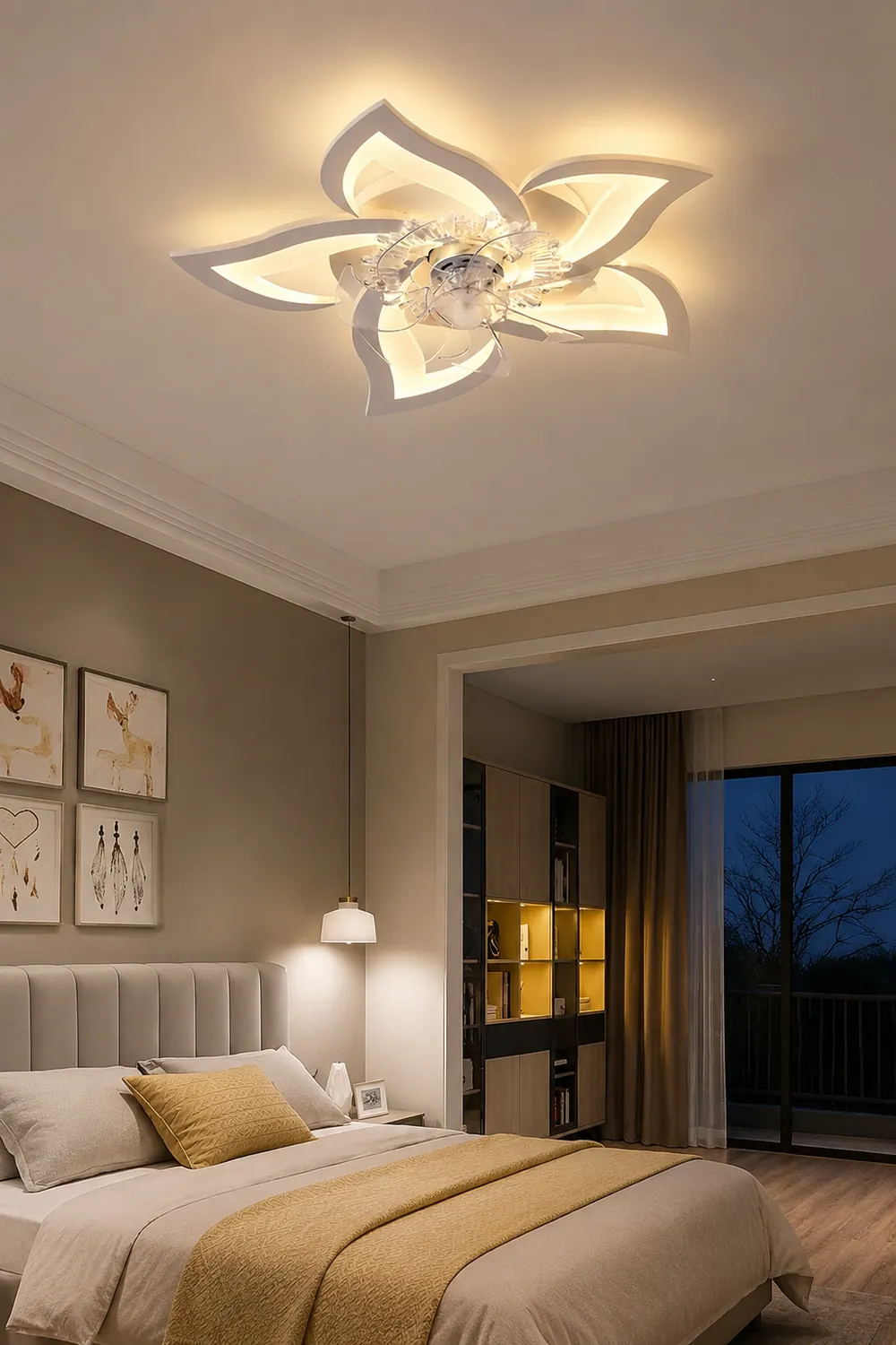 Hana Ceiling Fan with Light, 8 Style - Lumpaz