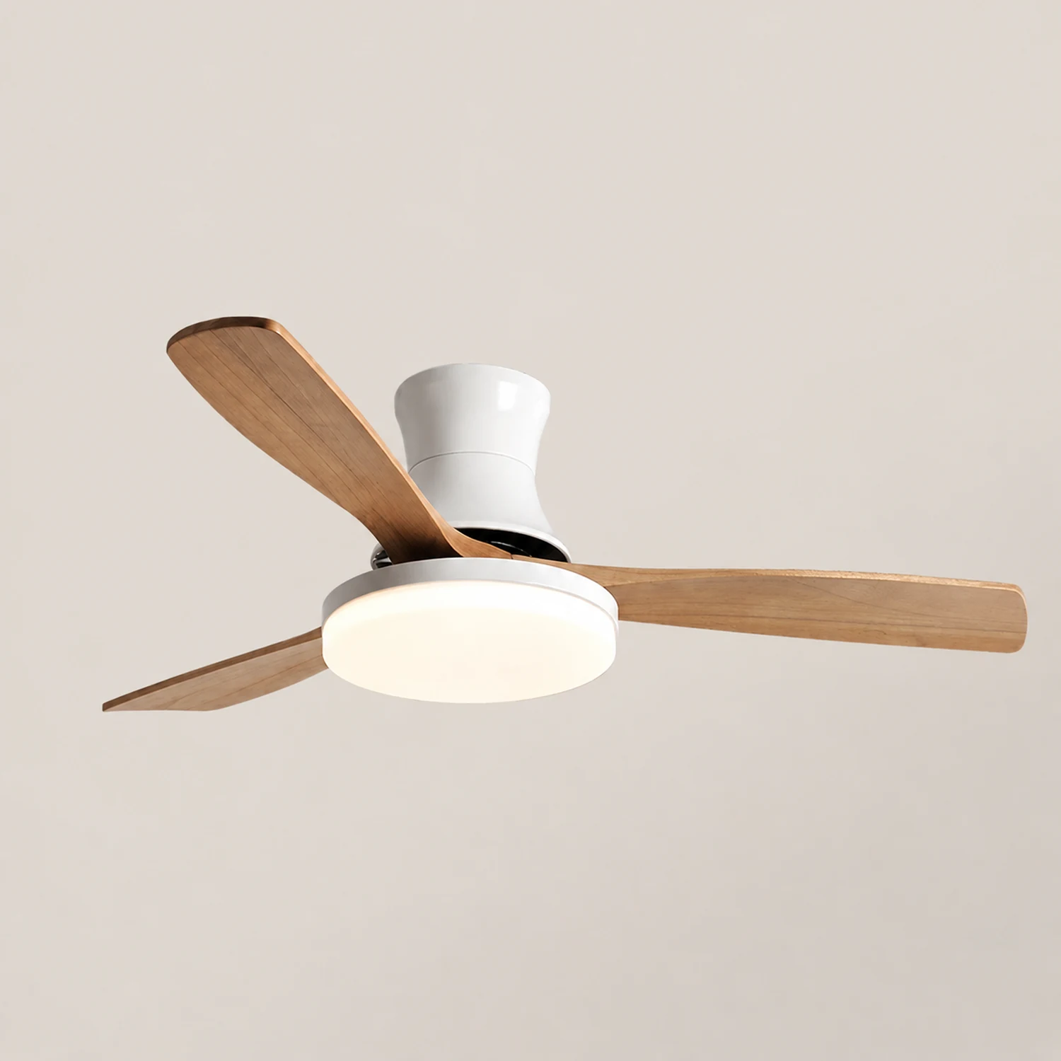Haydn 3-Blade DC Ceiling Fan with Light, Black & Gray, Summer, 52'' - Lumpaz