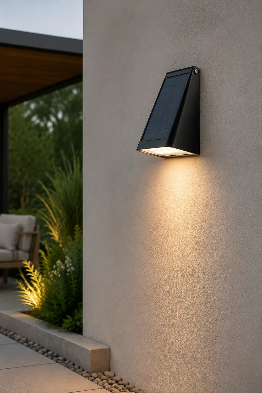 90° Adjustable Intelligent LED Waterproof Black Modern Solar Wall Lights - Lumpaz