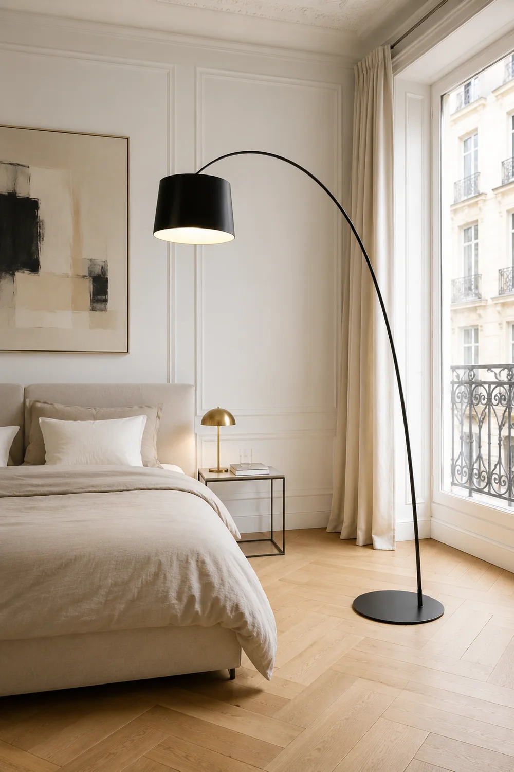 Eryn Modern Floor Lamp Metal/ Black/White/Red/Blue Bedroom - Lumpaz