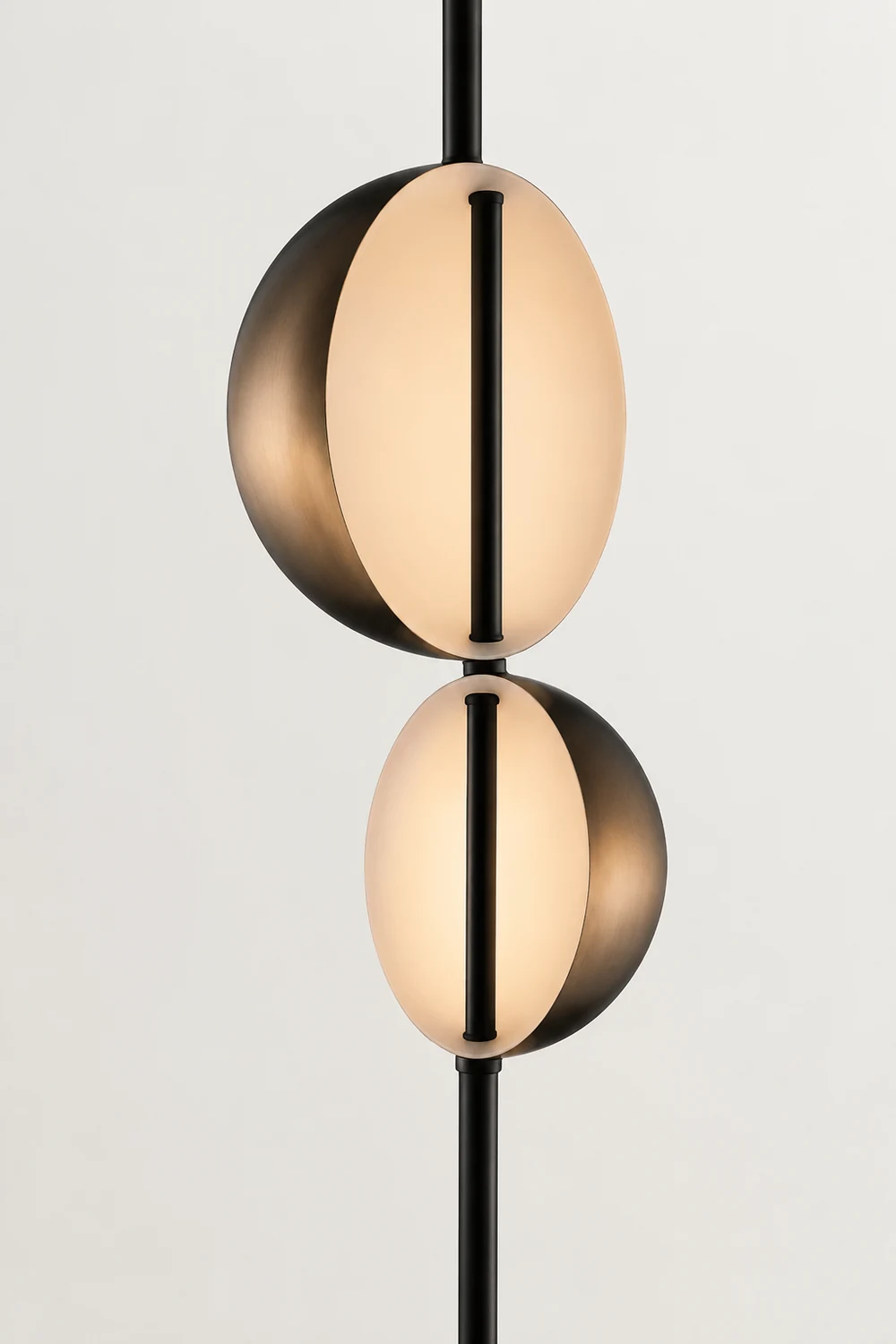 Salgado Modern Minimalist Metal Floor Lamp, Black/Gold - Lumpaz