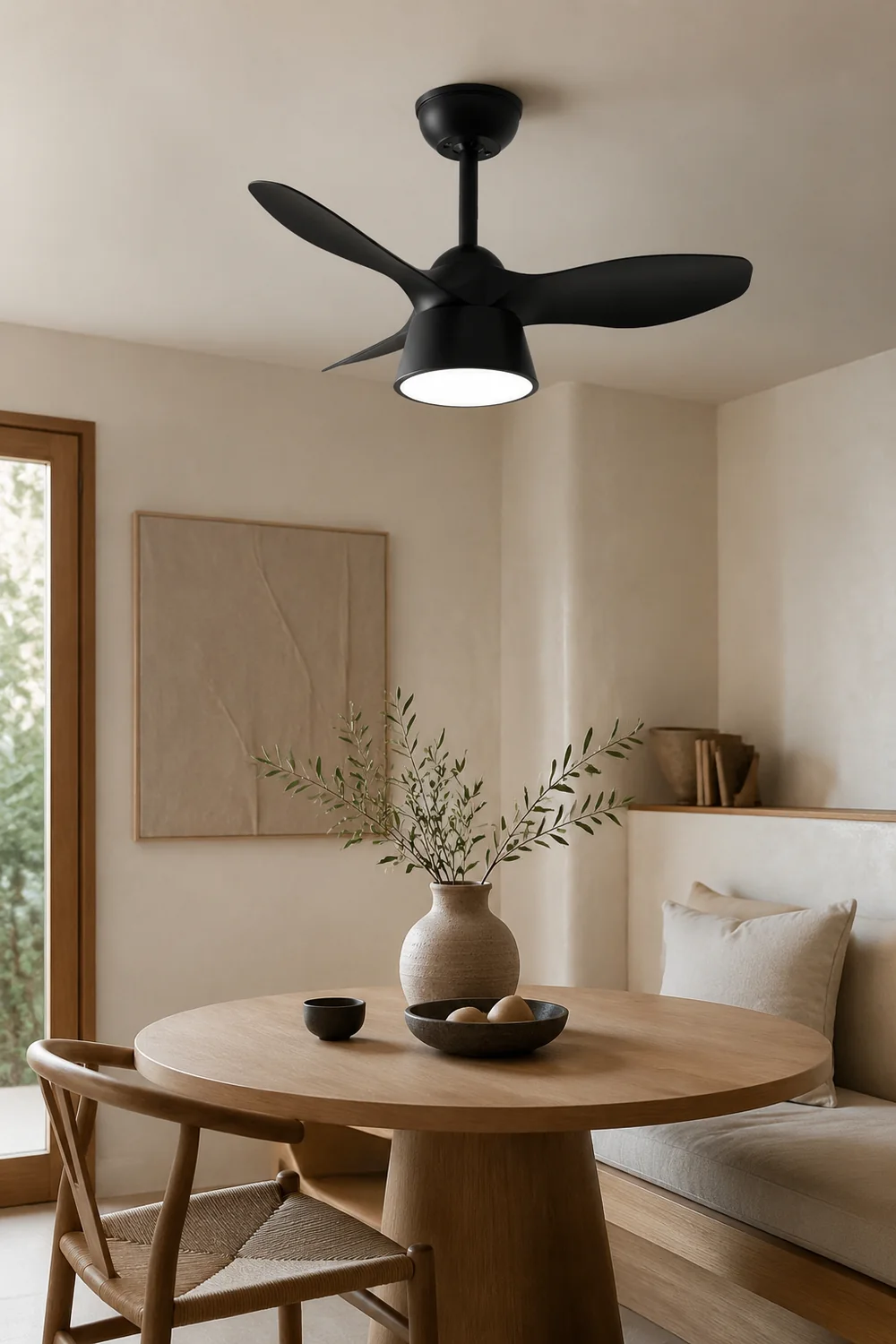 Walters Ceiling Fan with Light, 3 Color, 31.5" - Lumpaz