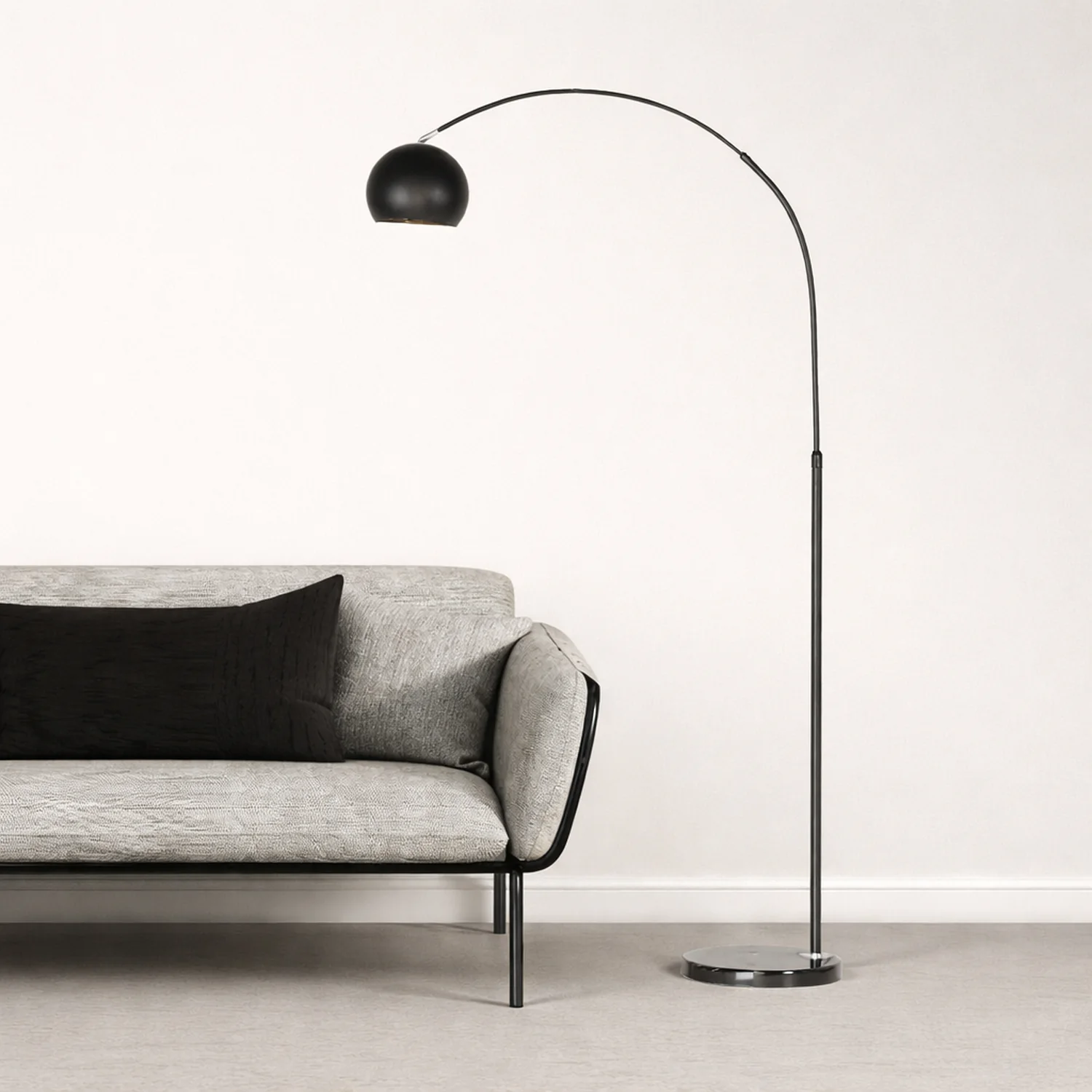 Macaron Modern Fishing 1 Light Arc Floor Lamp Metal - Lumpaz