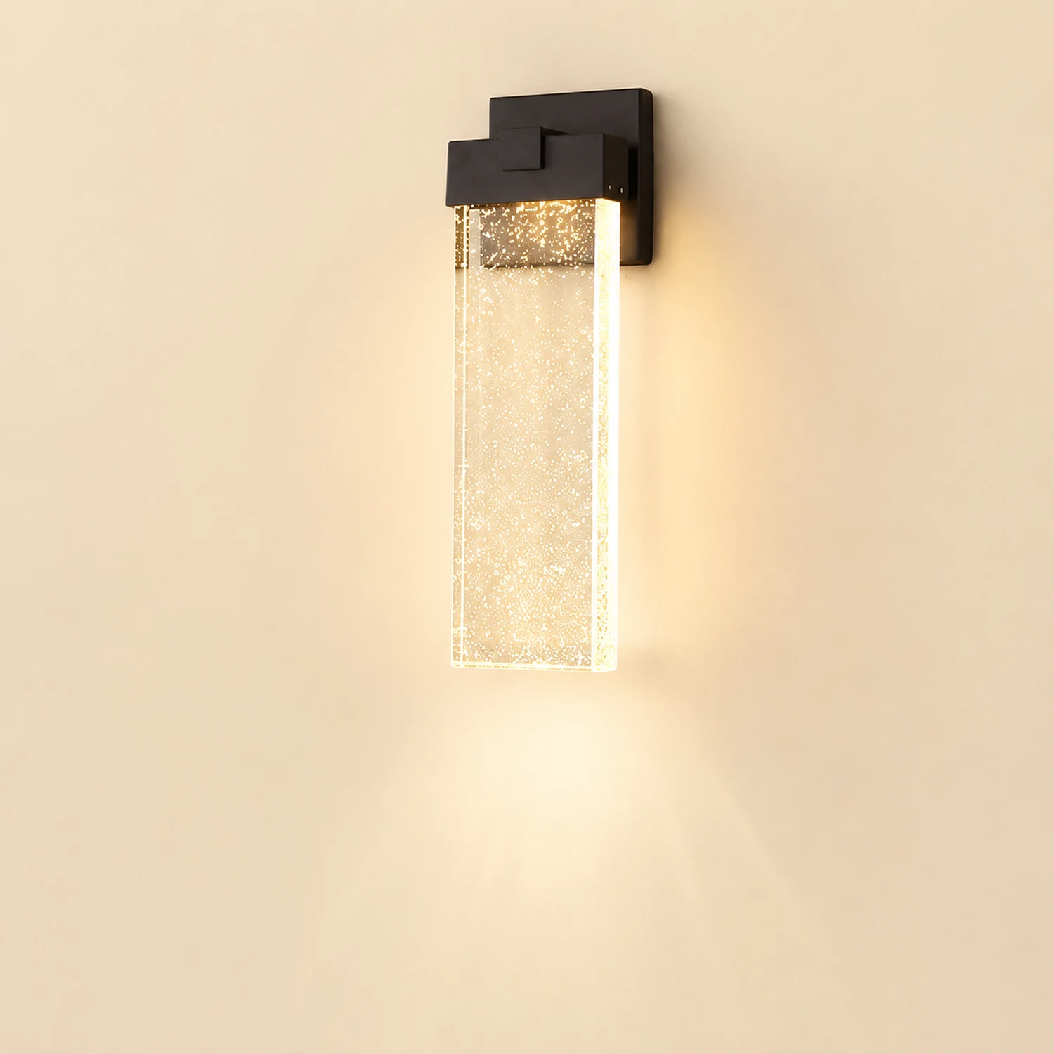 Rectangular Bubble Crystal LED Outdoor Wall Lamp - Lumpaz