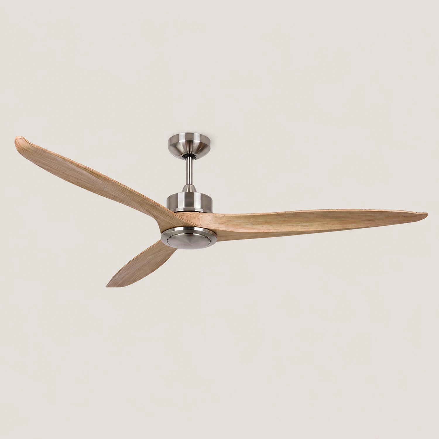 Haydn 3-Blade Black DC Ceiling Fan, Metal & Wood, Summer, 52'' - Lumpaz