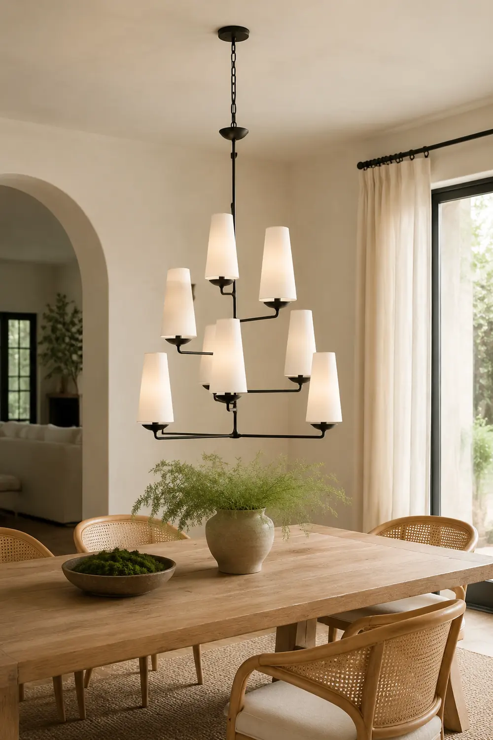 Alessio Design LED Chandeliers White Black Metall Bedroom Kitchen - Lumpaz