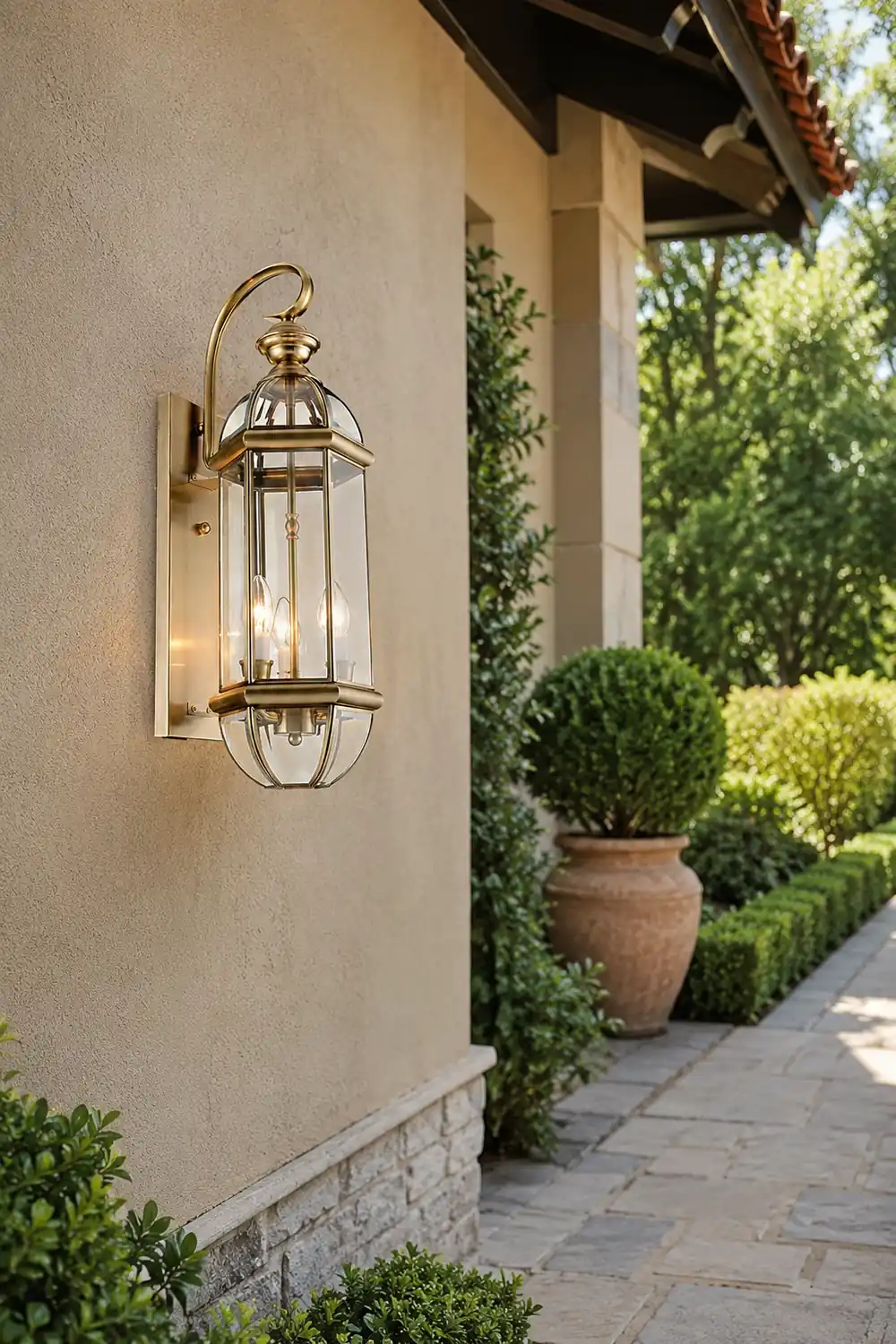 Retro Creative Copper Glass European Style Outdoor Wall Lights Exterior Lamp - Lumpaz
