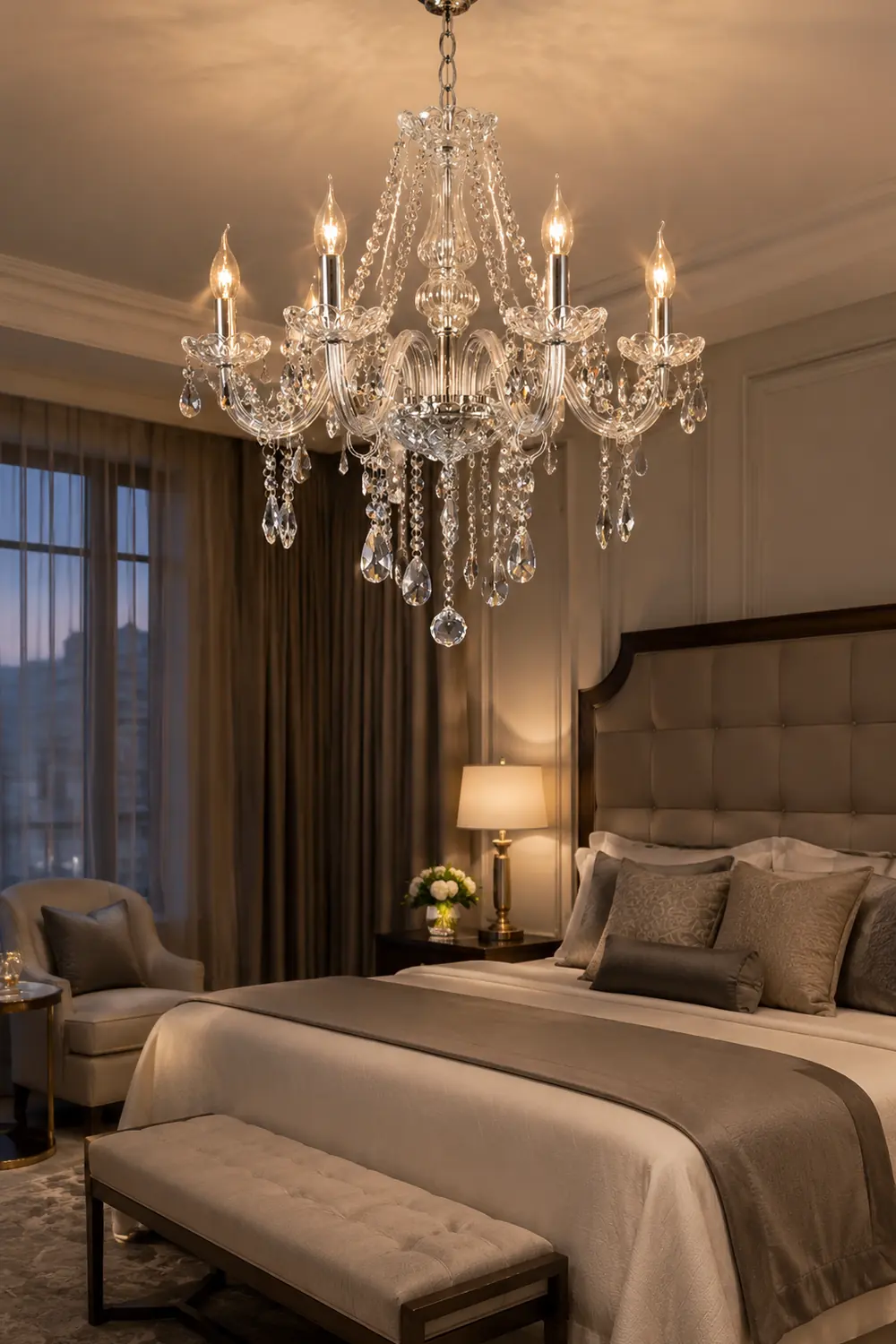 Silva Luxury Candlestick Crystal Chandelier, Clear - Lumpaz