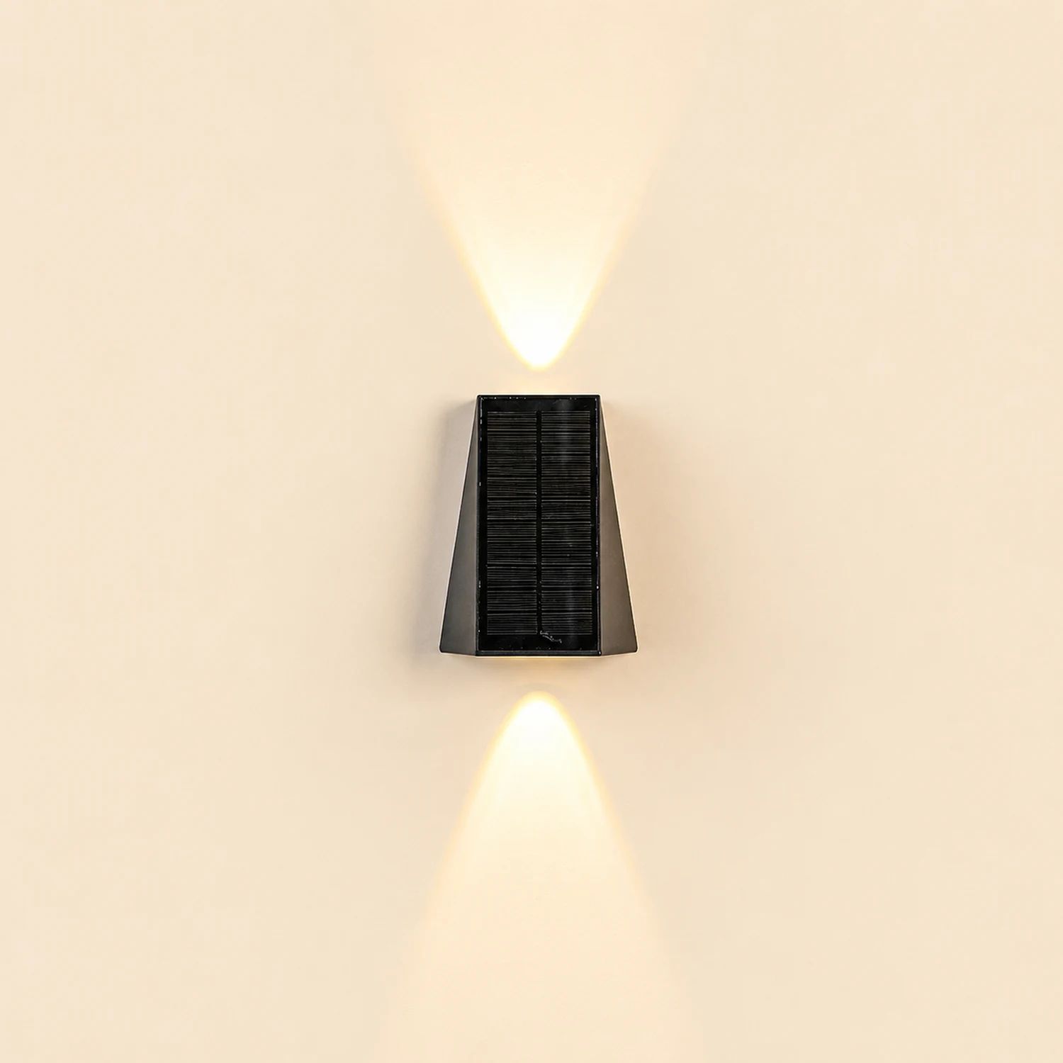 Up and Down Lighting LED Waterproof Black Modern Solar Wall Lights - Lumpaz