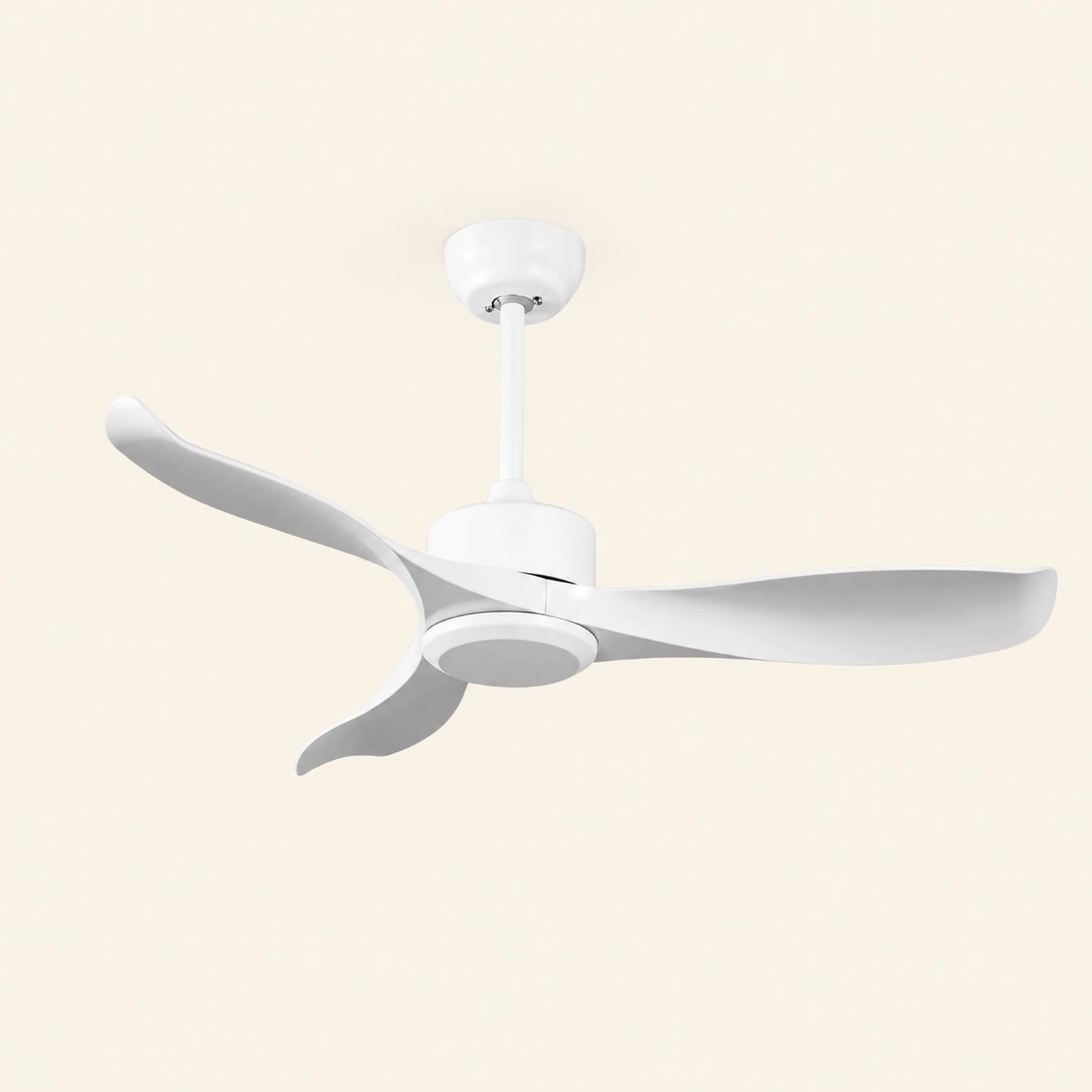 Haydn 3-Blade Modern DC Ceiling Fan, Black & White, 42''/52'' - Lumpaz