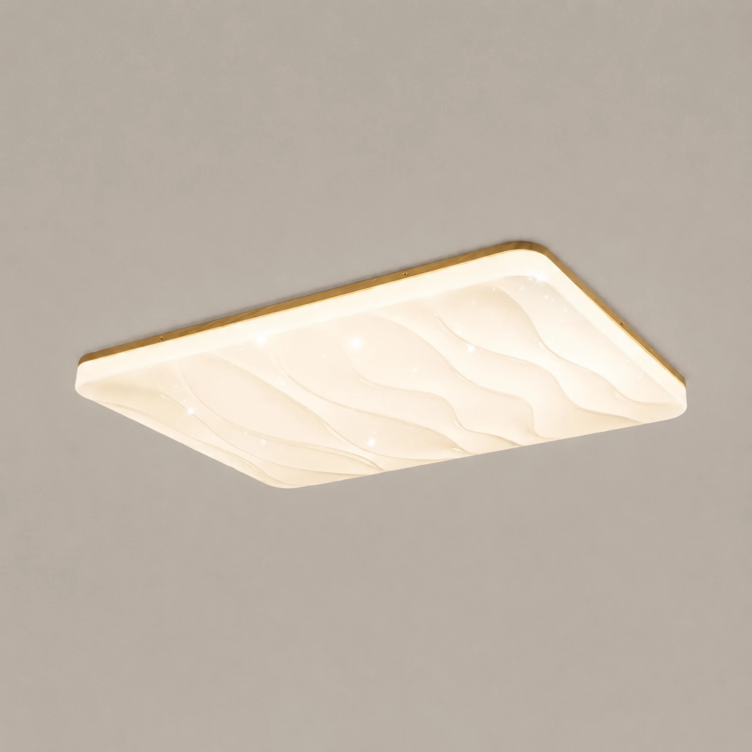 Ozawa LED Geometric Flush Mount Ceiling Light, White - Lumpaz